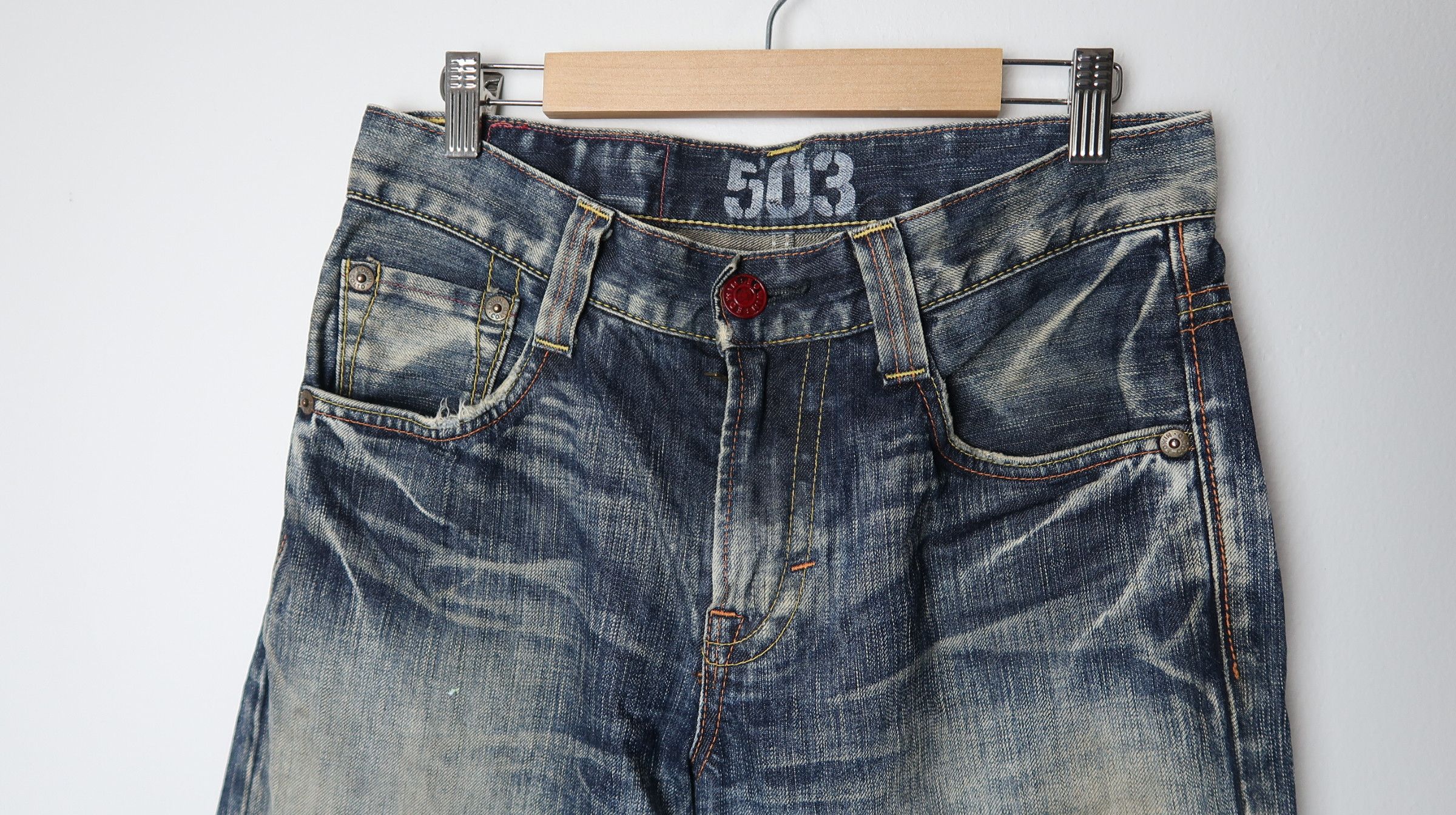 Edwin Edwin 503 Blue Trip Mud Max Jeans Size US 30 / EU 46 - 8 Thumbnail