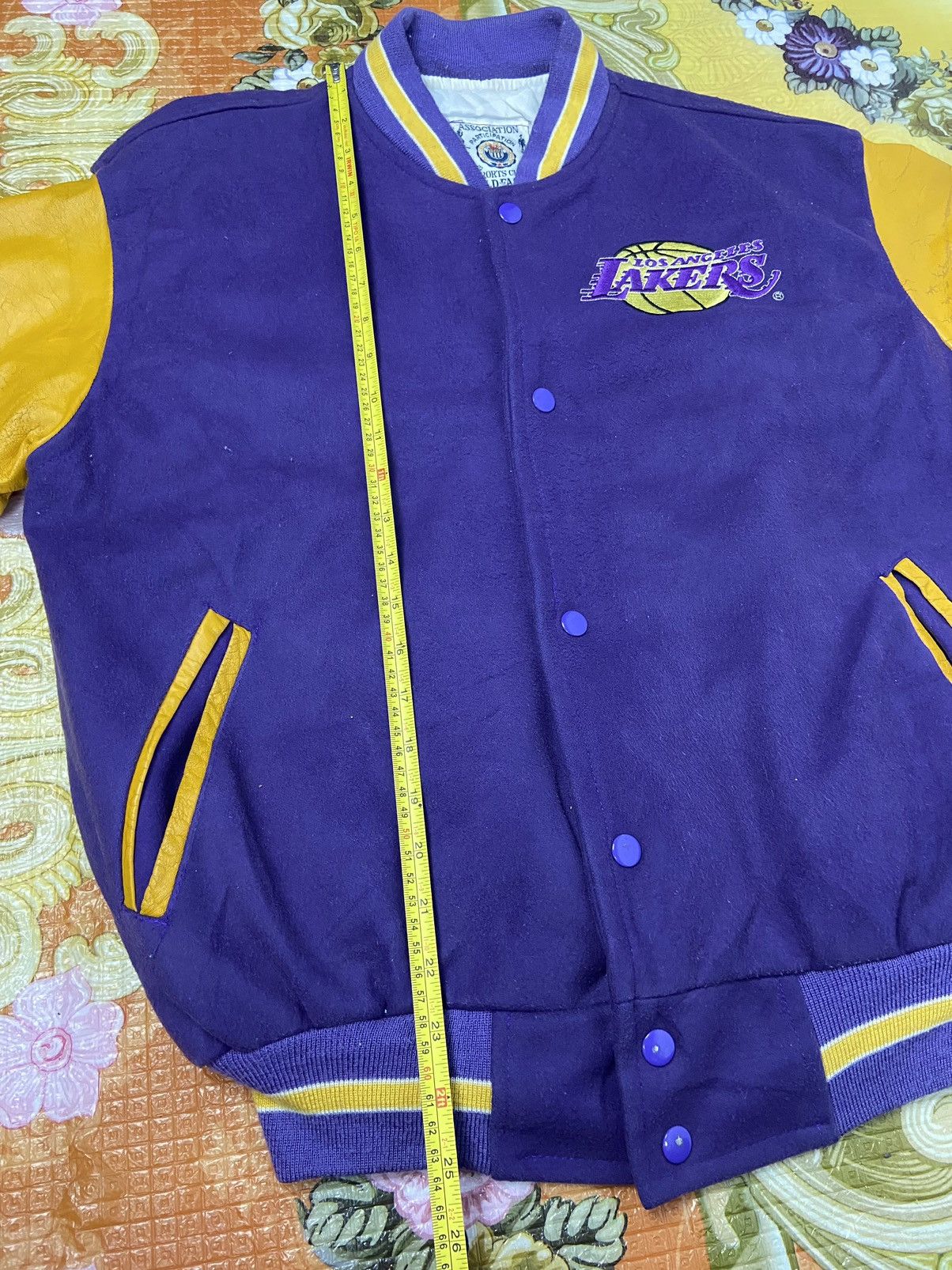 NBA Vintage LA Lakers Varsity Leather Jacket Size US M / EU 48-50 / 2 - 22 Thumbnail