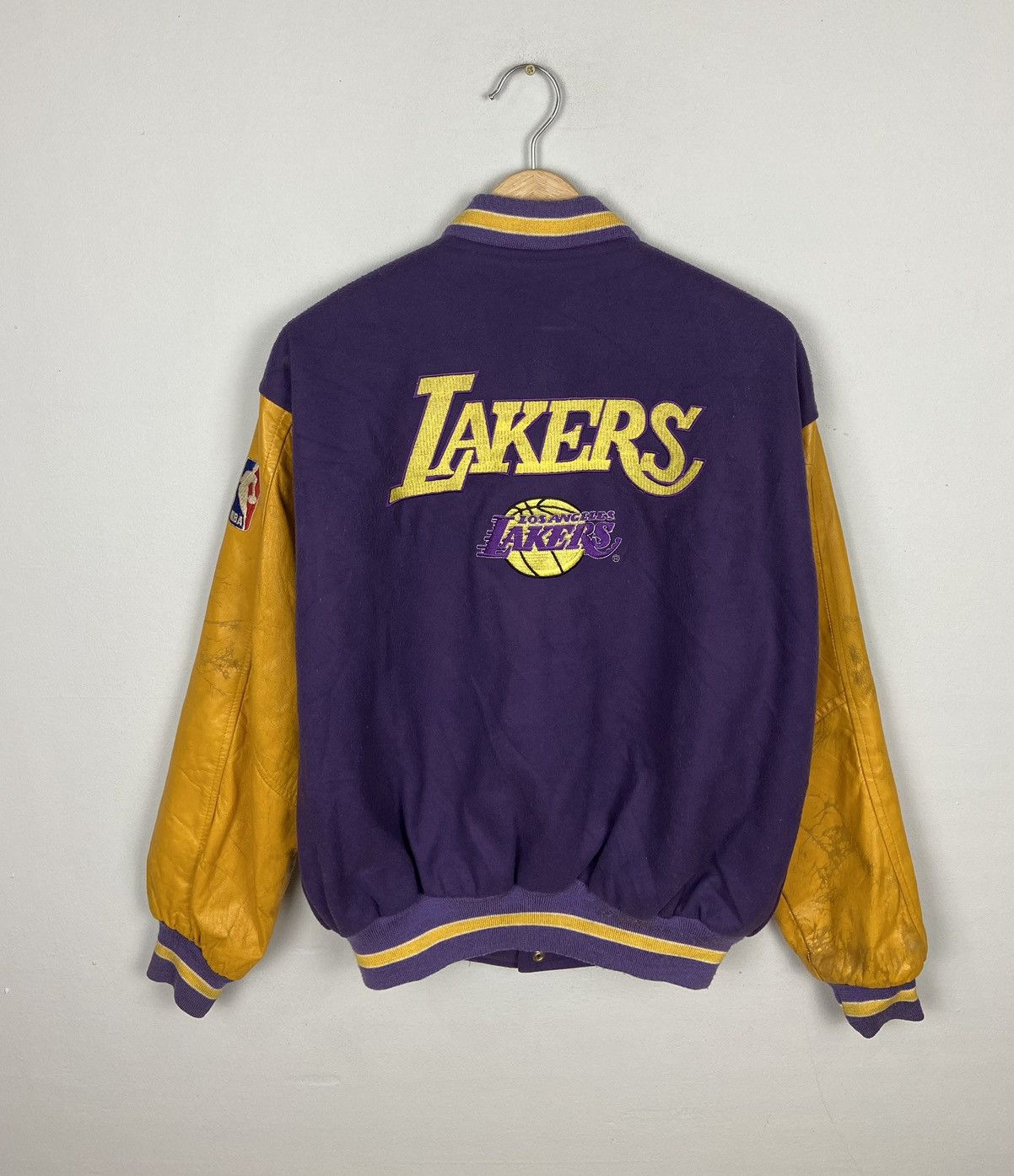 Vintage LA Lakers Varsity Leather Jacket
