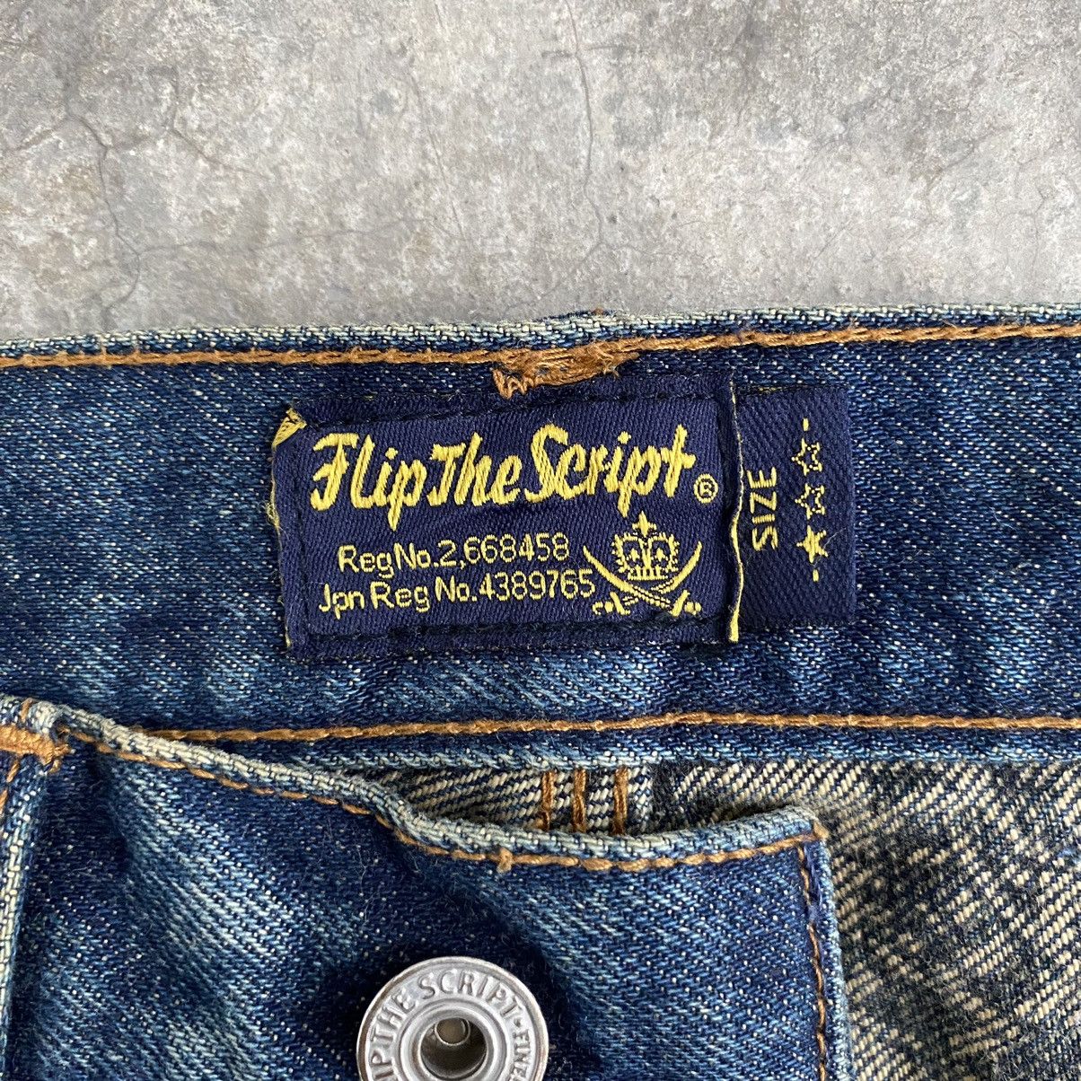 Japanese Brand Flip The Script Mud Washed Selvedge Denim Jeans Size US 34 / EU 50 - 13 Thumbnail