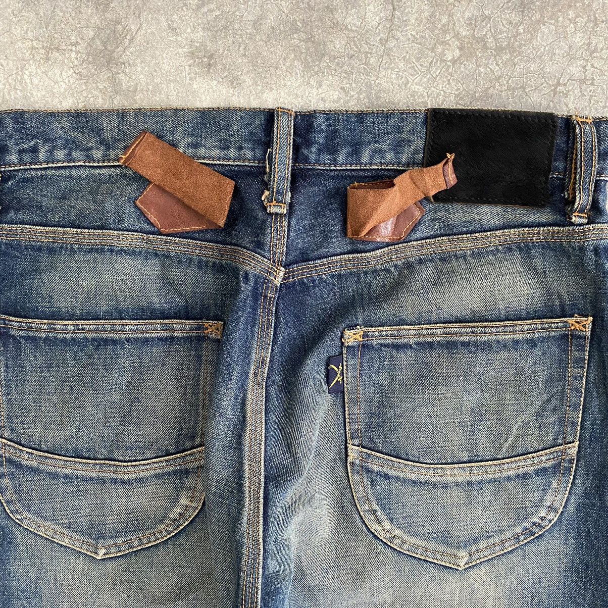 Japanese Brand Flip The Script Mud Washed Selvedge Denim Jeans Size US 34 / EU 50 - 21 Thumbnail