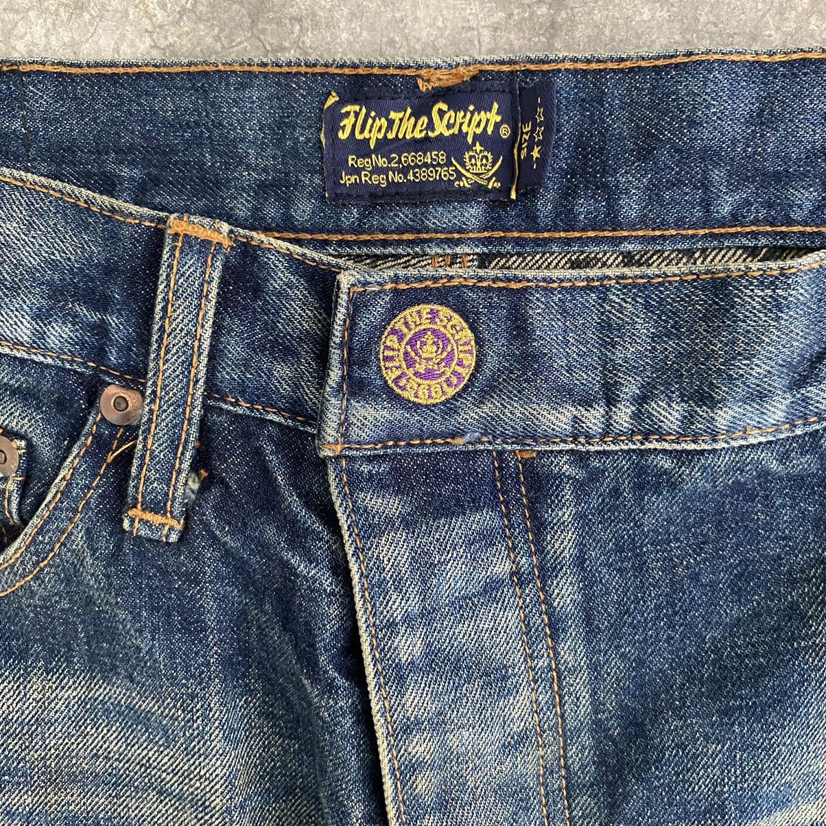 Japanese Brand Flip The Script Mud Washed Selvedge Denim Jeans Size US 34 / EU 50 - 9 Thumbnail