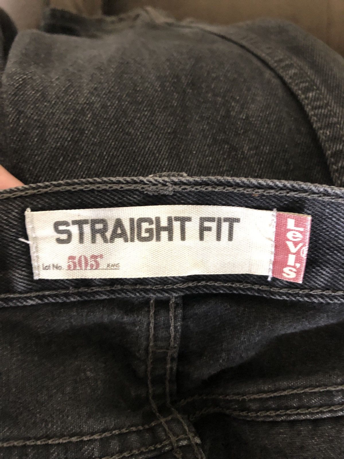 Levi's × Vintage VTG 00 LEVIS 505 STRAIGHT FIT BLACK DENIM JEANS Size US 33 - 9 Thumbnail