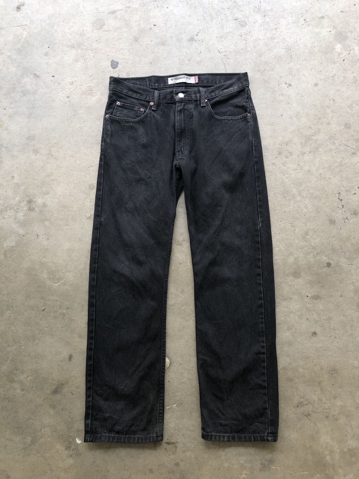 Levi's × Vintage VTG 00 LEVIS 505 STRAIGHT FIT BLACK DENIM JEANS Size US 33 - 1 Thumbnail