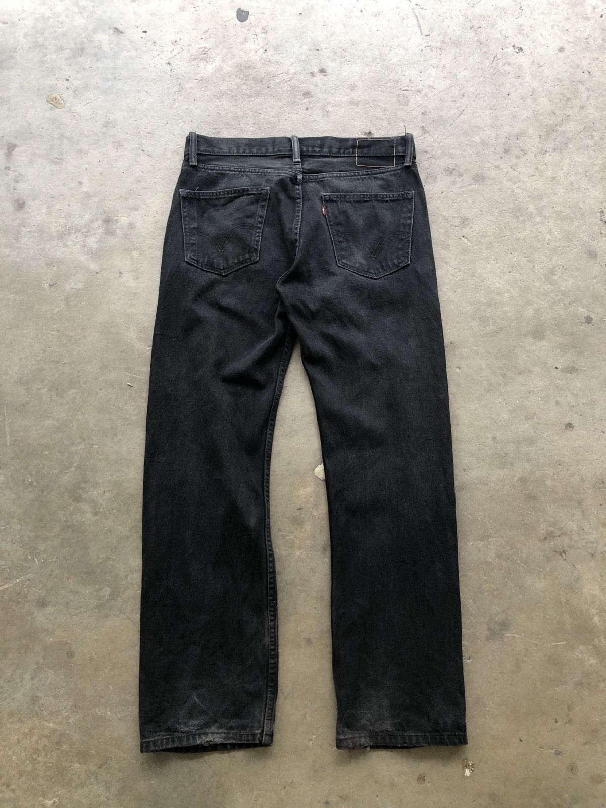 Levi's × Vintage VTG 00 LEVIS 505 STRAIGHT FIT BLACK DENIM JEANS Size US 33 - 5 Thumbnail