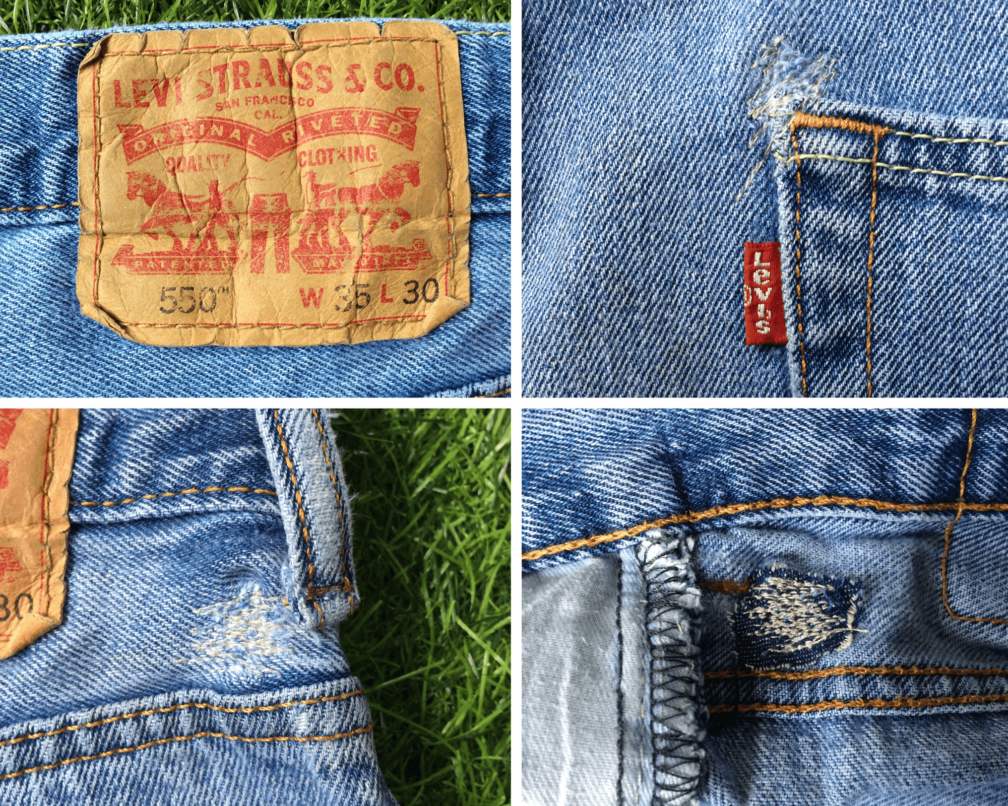 Levi's Vintage Distressed Levis 550 Jeans W33 L29 #B-492 Size 33" - 9 Thumbnail