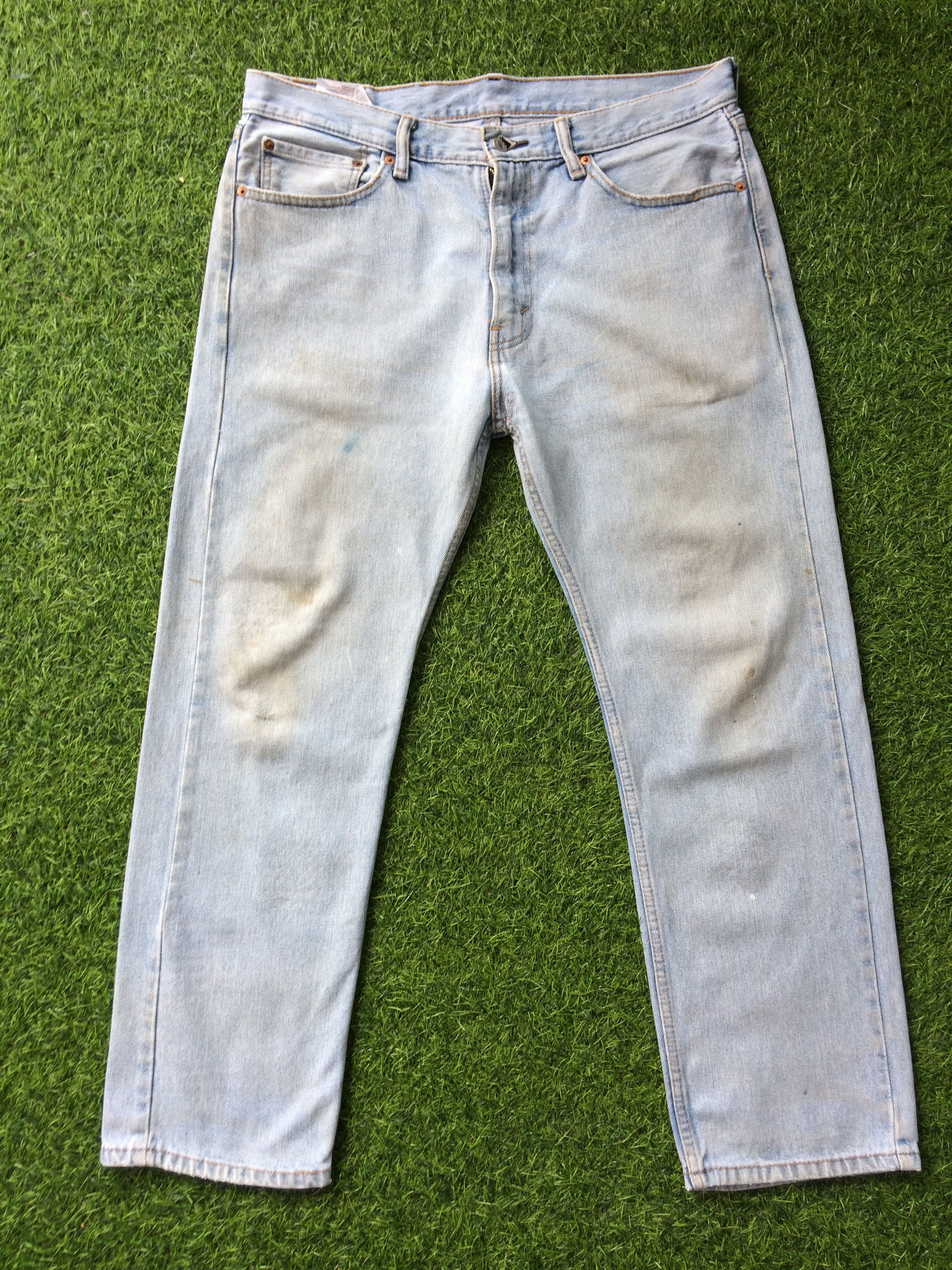 Levi's × Vintage Distressed Levi's 505 Dirty Light Wash Y2Ks Unisex #B-789 Size US 37 - 2 Thumbnail