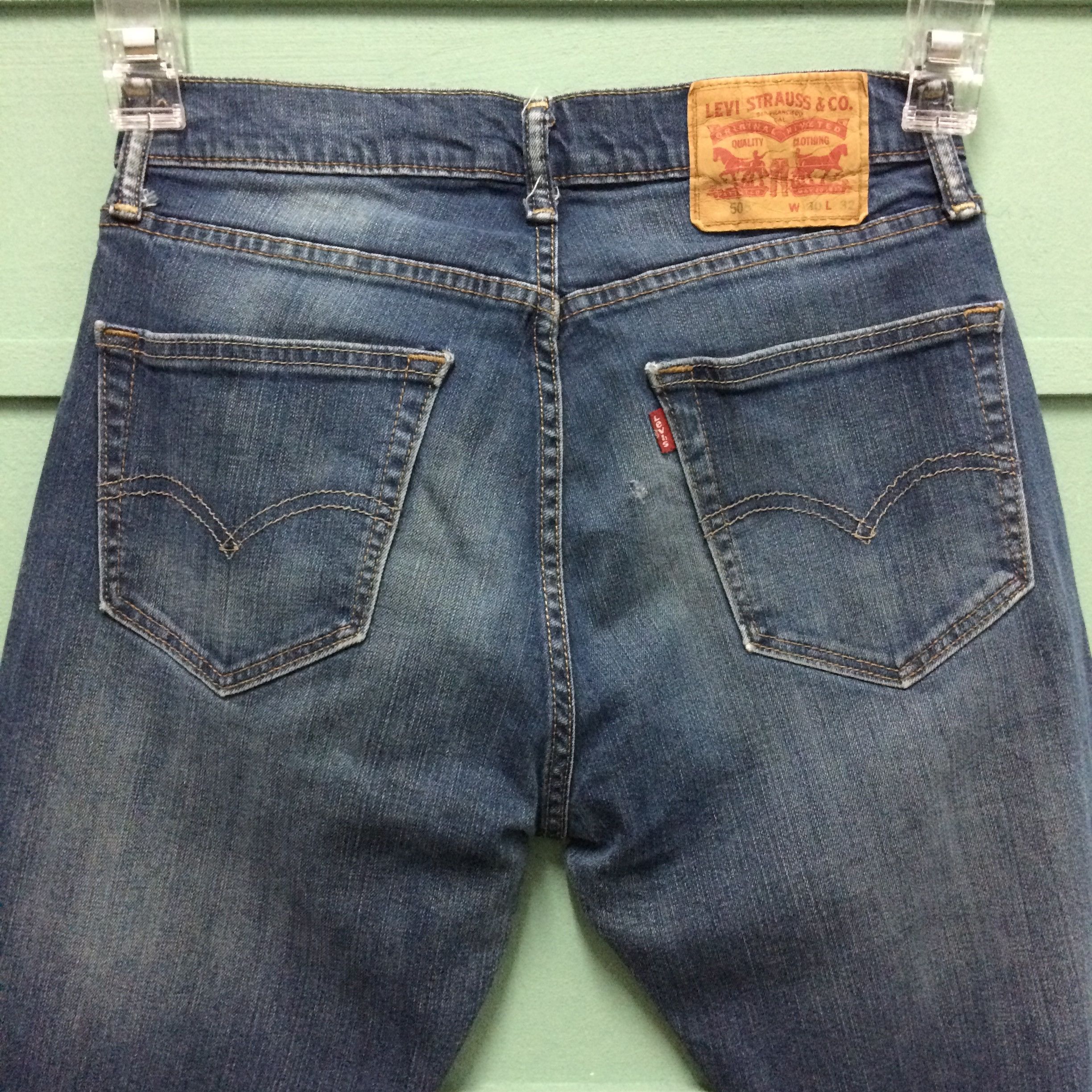 Levi's × Vintage Vintage Distressed Levis 505 Red Tab Ladies Jeans #B-220 Size 28" / US 6 / IT 42 - 7 Thumbnail