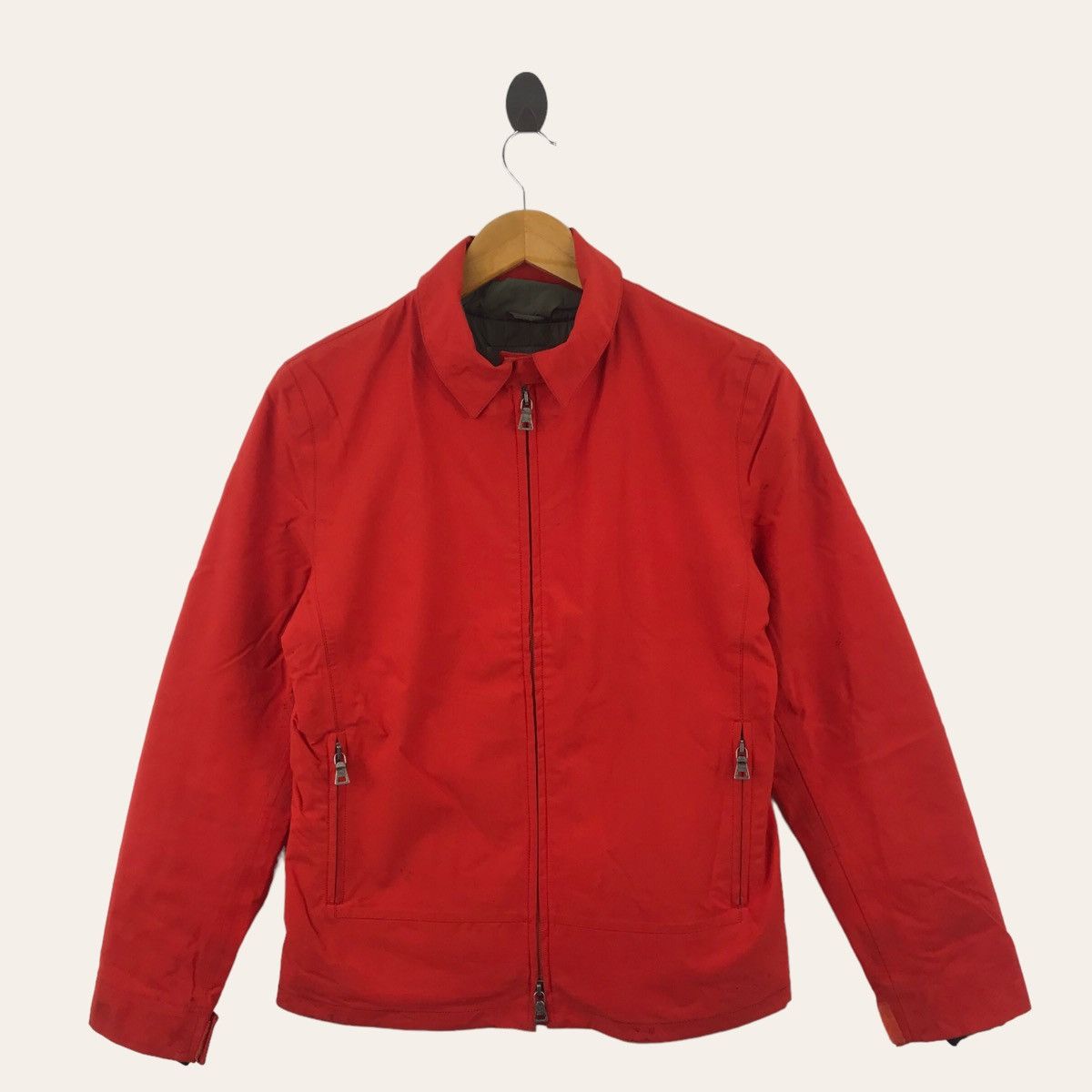 Vintage PRADA Art. 108132 Double Layer Full Zipper Orange