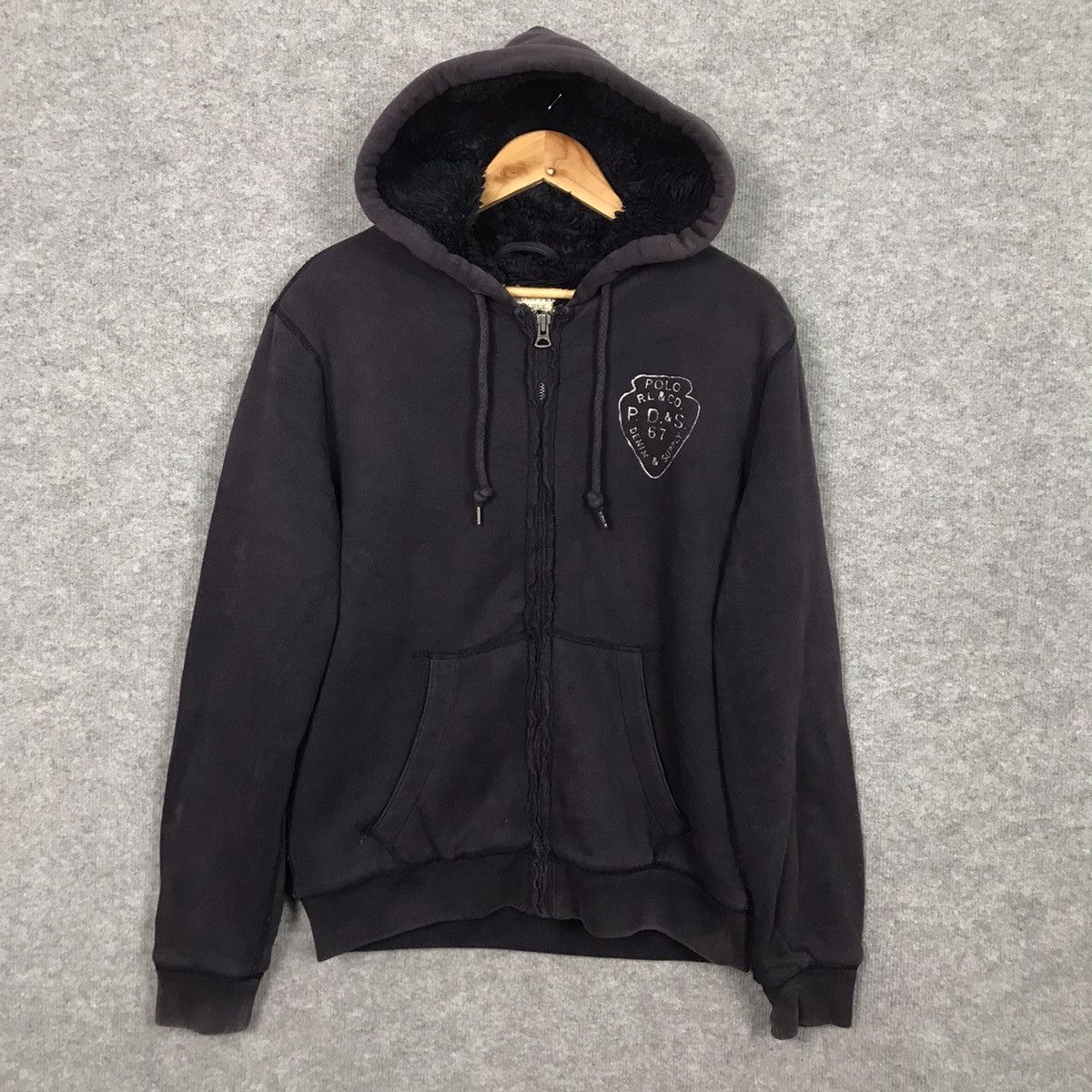 Denim & Supply Ralph Lauren Denim & Supply Ralph Lauren Navy Sun Faded Sherpa hoodies Size US S / EU 44-46 / 1 - 2 Thumbnail