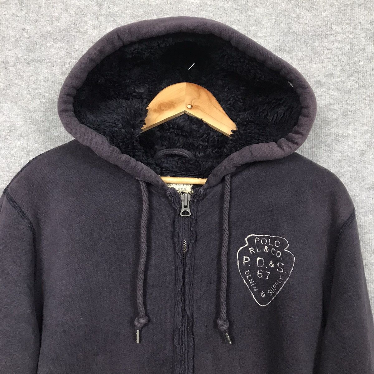 Denim & Supply Ralph Lauren Denim & Supply Ralph Lauren Navy Sun Faded Sherpa hoodies Size US S / EU 44-46 / 1 - 3 Thumbnail