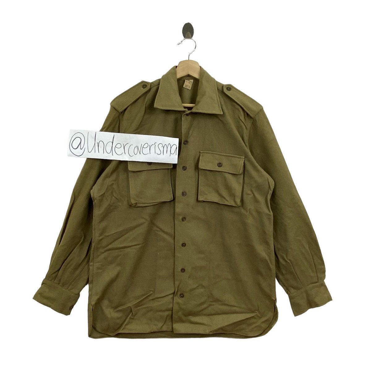 Vintage Vintage LANIFICIO PRIVERNUM Italy Brand Button Up Long Shirt Size US L / EU 52-54 / 3 - 1 Thumbnail