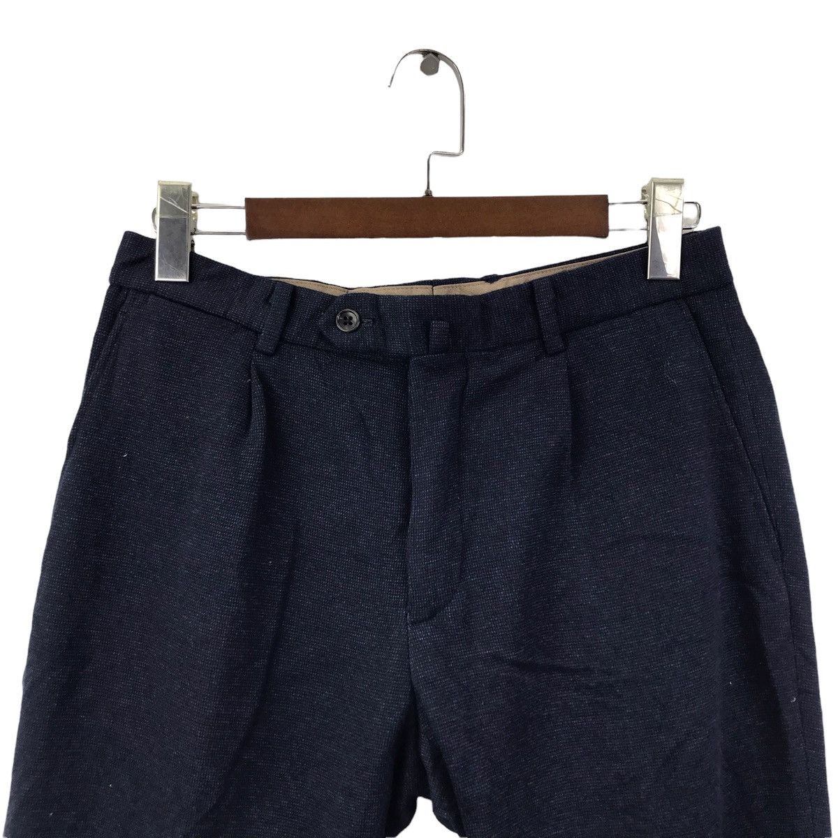 Japanese Brand BEAMS HEART Japanese Brand Navy SlimFit Wool Casual Trousers Size US 30 / EU 46 - 2 Thumbnail