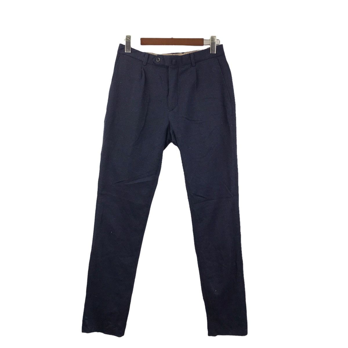 Japanese Brand BEAMS HEART Japanese Brand Navy SlimFit Wool Casual Trousers Size US 30 / EU 46 - 1 Thumbnail