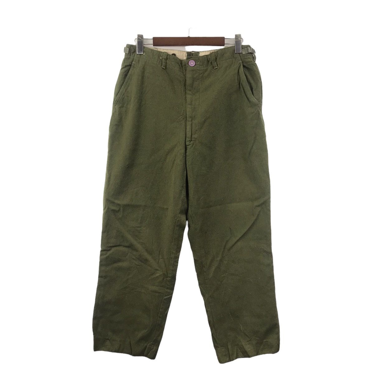 Vintage 60s MILITARY ARMY Fatique Wool Army Heavy Pant