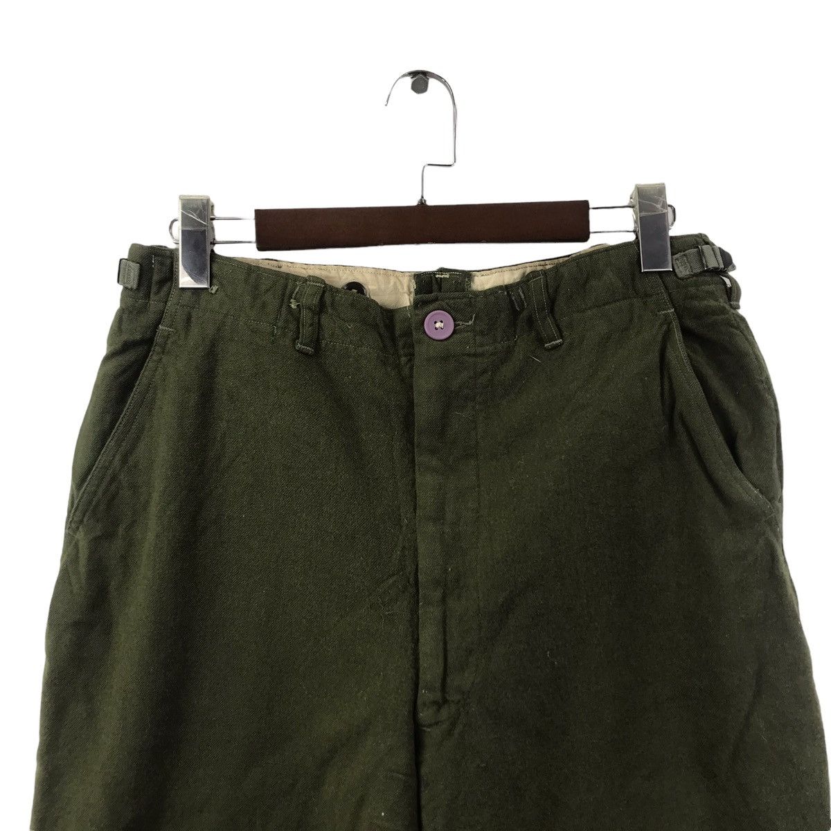 Vintage Vintage 60s MILITARY ARMY Fatique Wool Army Heavy Pant Size US 32 / EU 48 - 2 Thumbnail