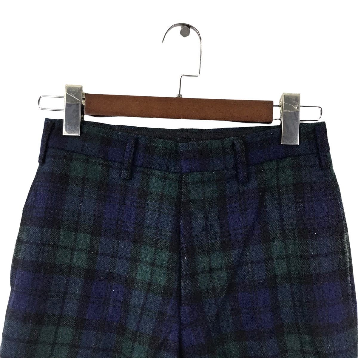 Other THE HAVARD COMPANY Check Blue Straight Cut Wool Casual Pant Size US 26 / EU 42 - 2 Thumbnail