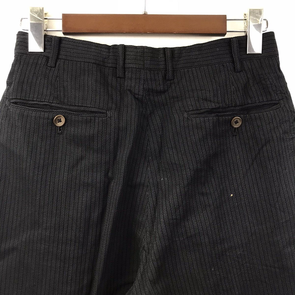 Krizia Uomo BASIC By KRIZIA Italian Designer Stripes Wool Casual Pant Size US 28 / EU 44 - 8 Thumbnail