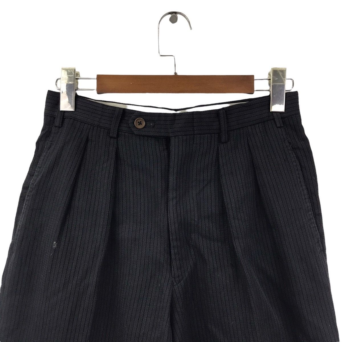 Krizia Uomo BASIC By KRIZIA Italian Designer Stripes Wool Casual Pant Size US 28 / EU 44 - 2 Thumbnail