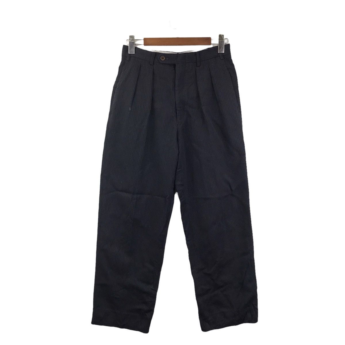 Krizia Uomo BASIC By KRIZIA Italian Designer Stripes Wool Casual Pant Size US 28 / EU 44 - 1 Thumbnail