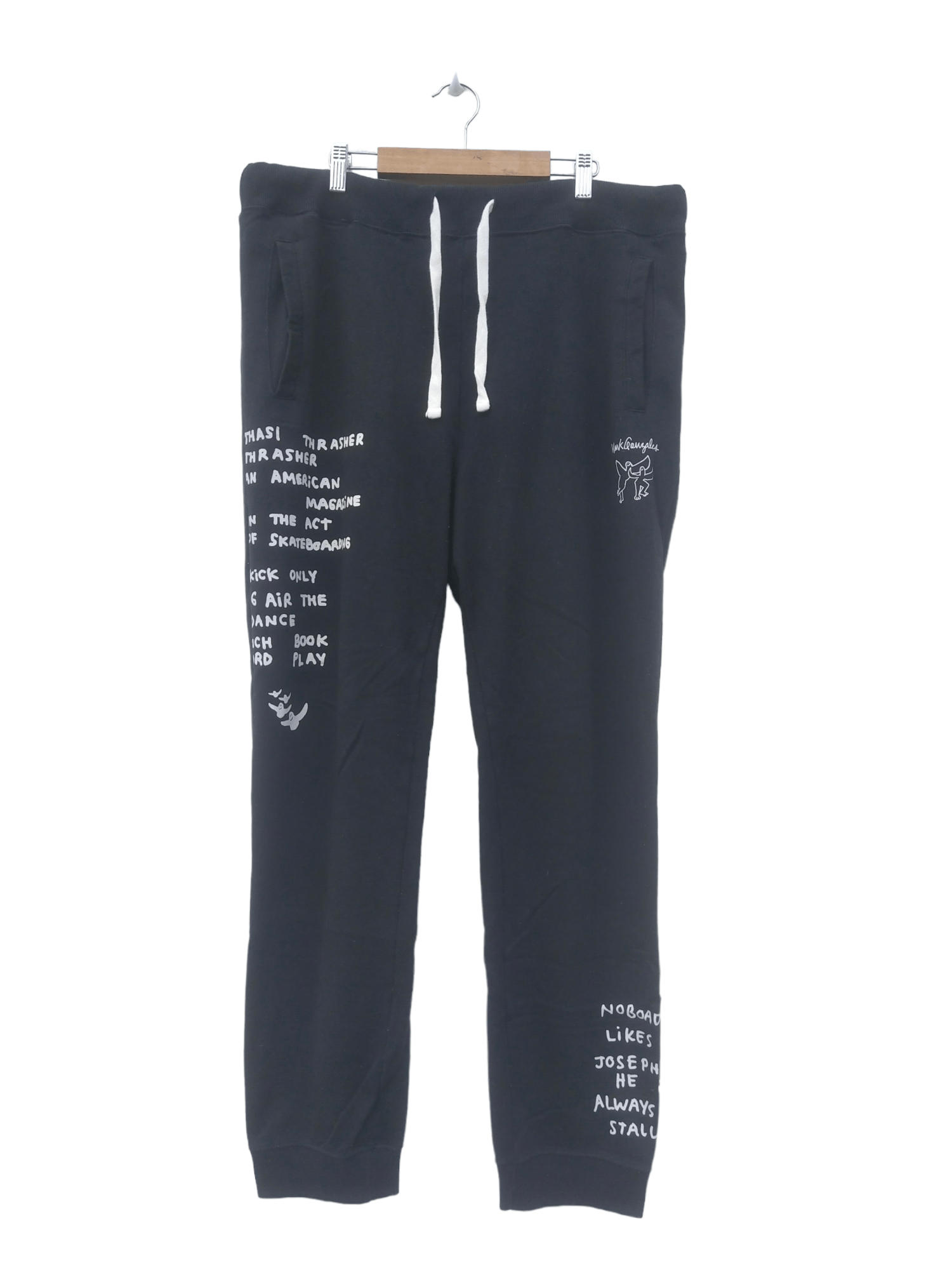 image of Mark Gonzales X Thrasher Skateboard Sweatpants in Black, Men's (Size 36)