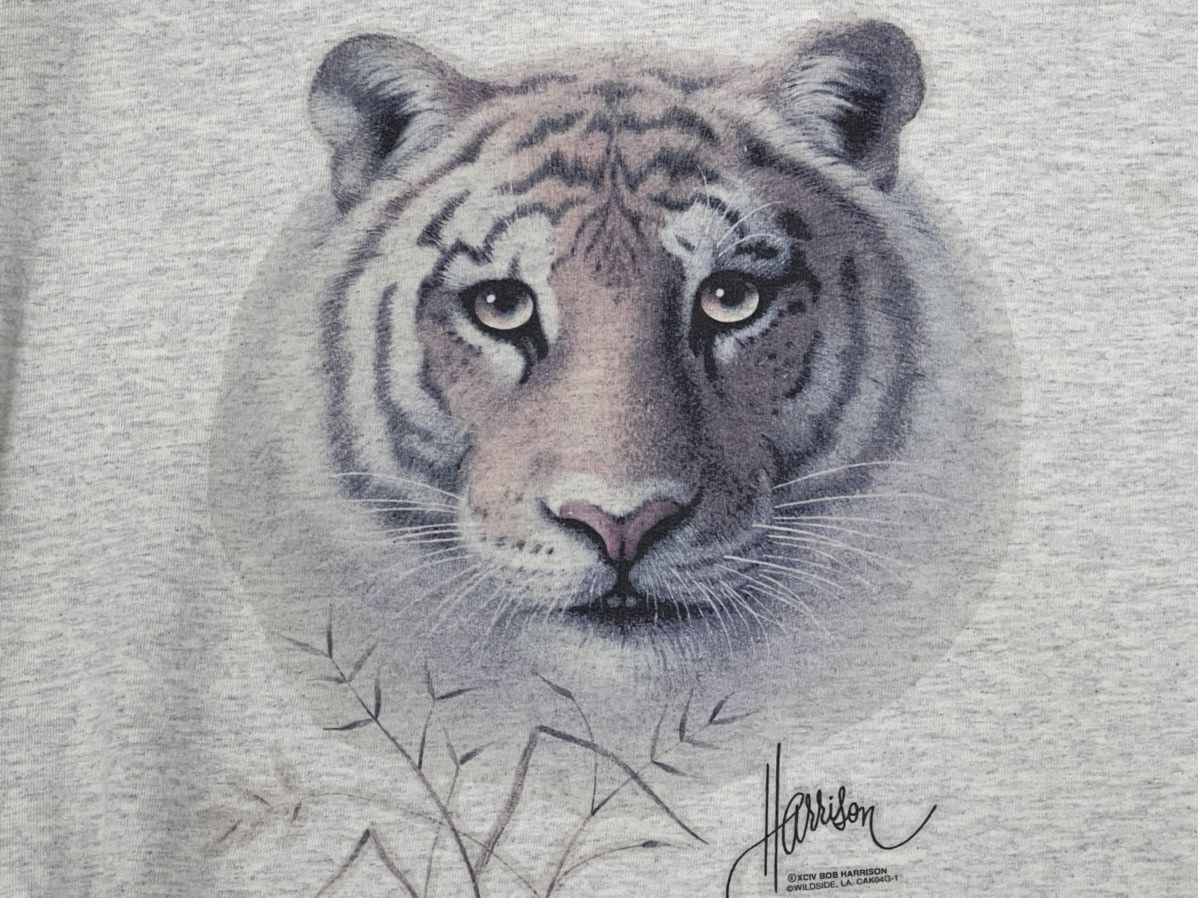 Hanes Vintage 90s Tiger Crewneck Sweatshirt Size US M / EU 48-50 / 2 - 2 Thumbnail