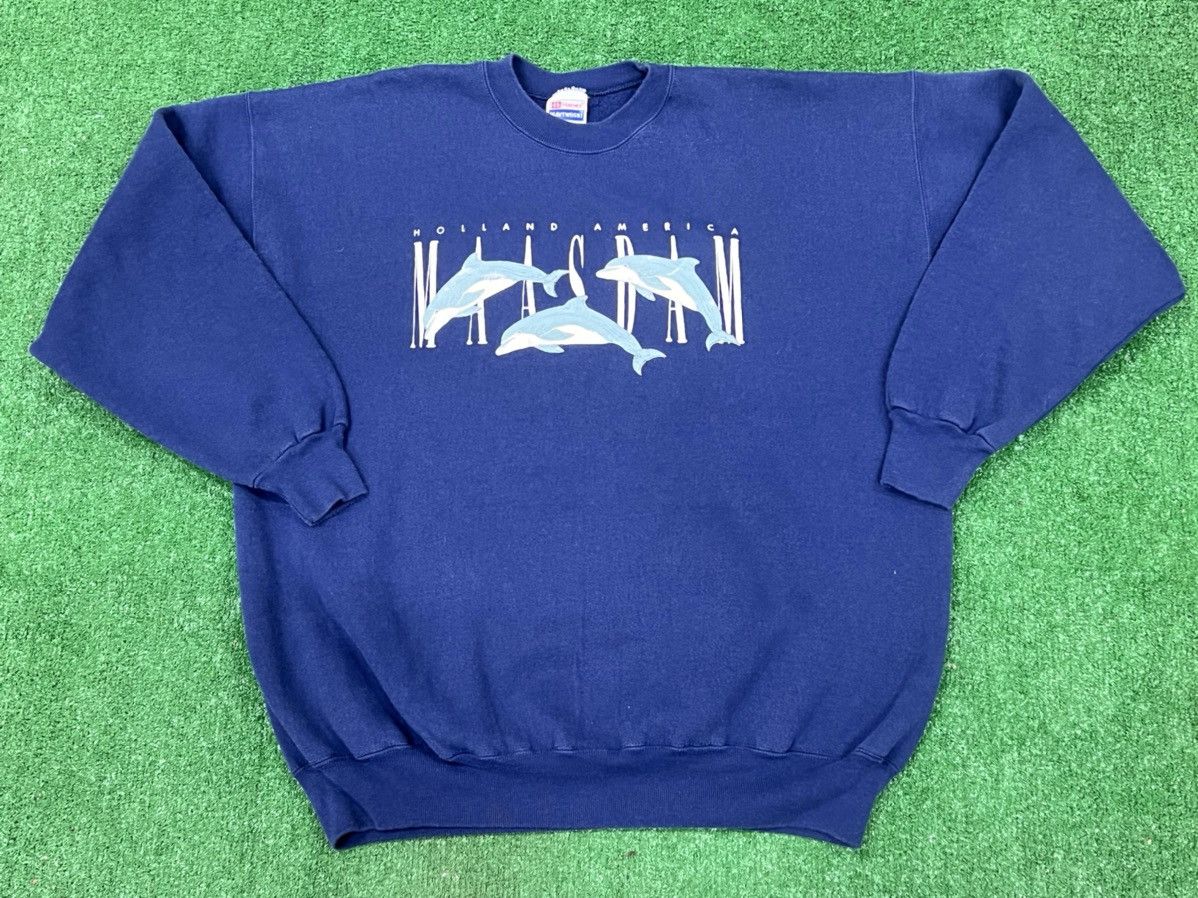 Hanes Vintage 90s Holland America Maasdam Crewneck Sweatshirt Size US XXL / EU 58 / 5 - 1 Thumbnail