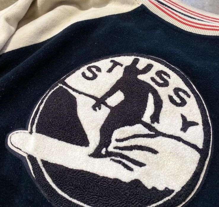 Vintage 1991 Vintage Stussy Surfing Club Varsity Jacket | Grailed