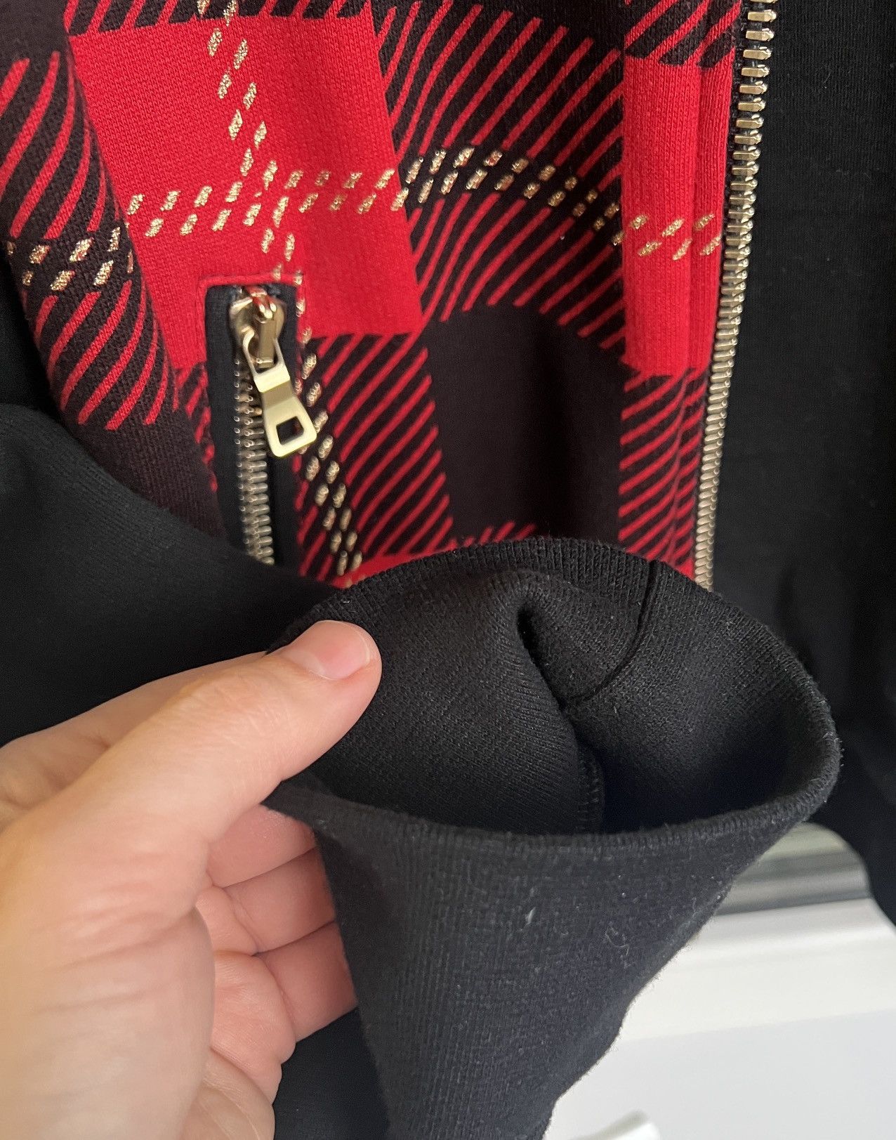 Balmain Balmain tartan embroidered hoodie XL W6HJ212D552B Size US L / EU 52-54 / 3 - 8 Thumbnail