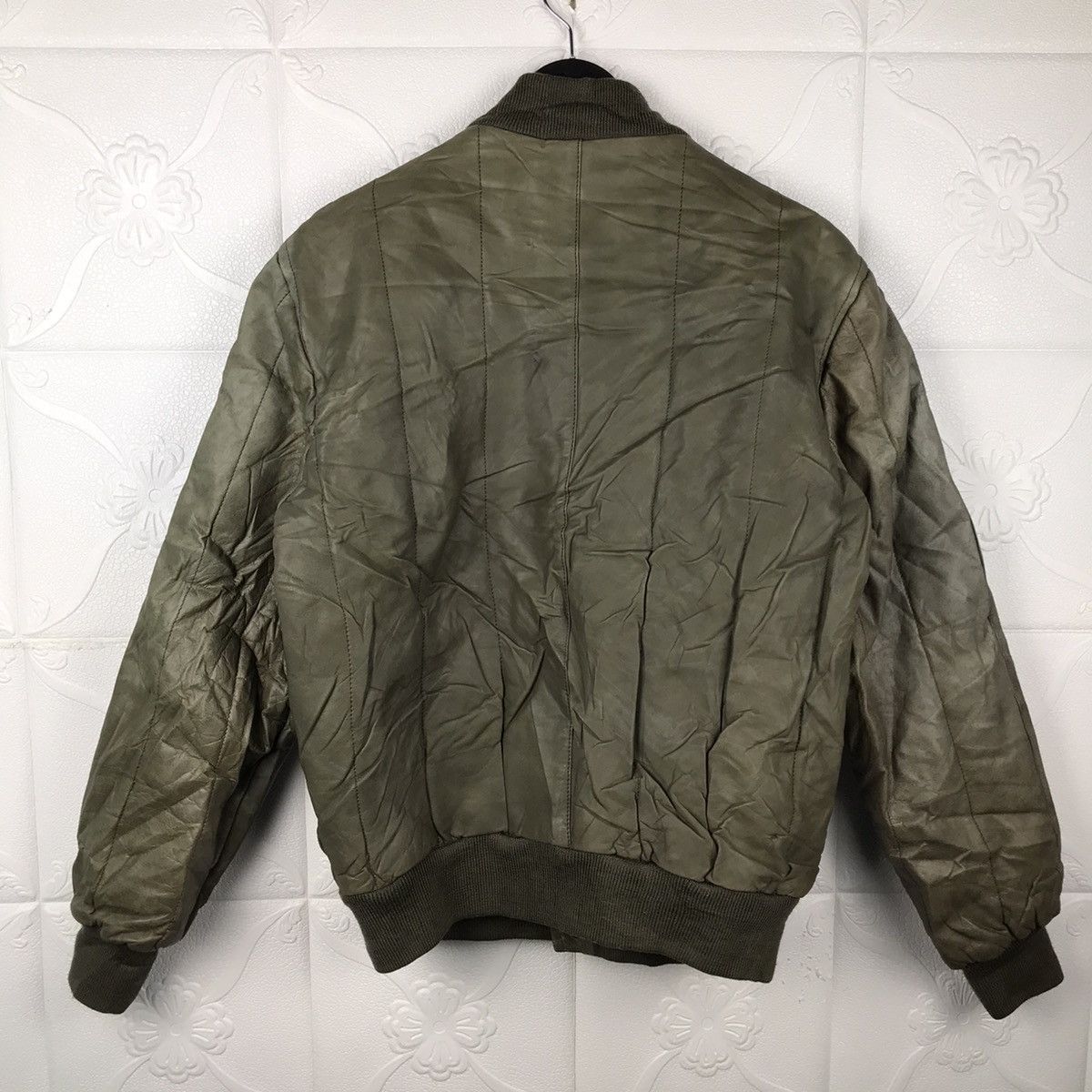 Japanese Brand × Vintage Vintage Japanese Robert Cotontoch Leather Khaki Green Jacket Size US M / EU 48-50 / 2 - 11 Thumbnail