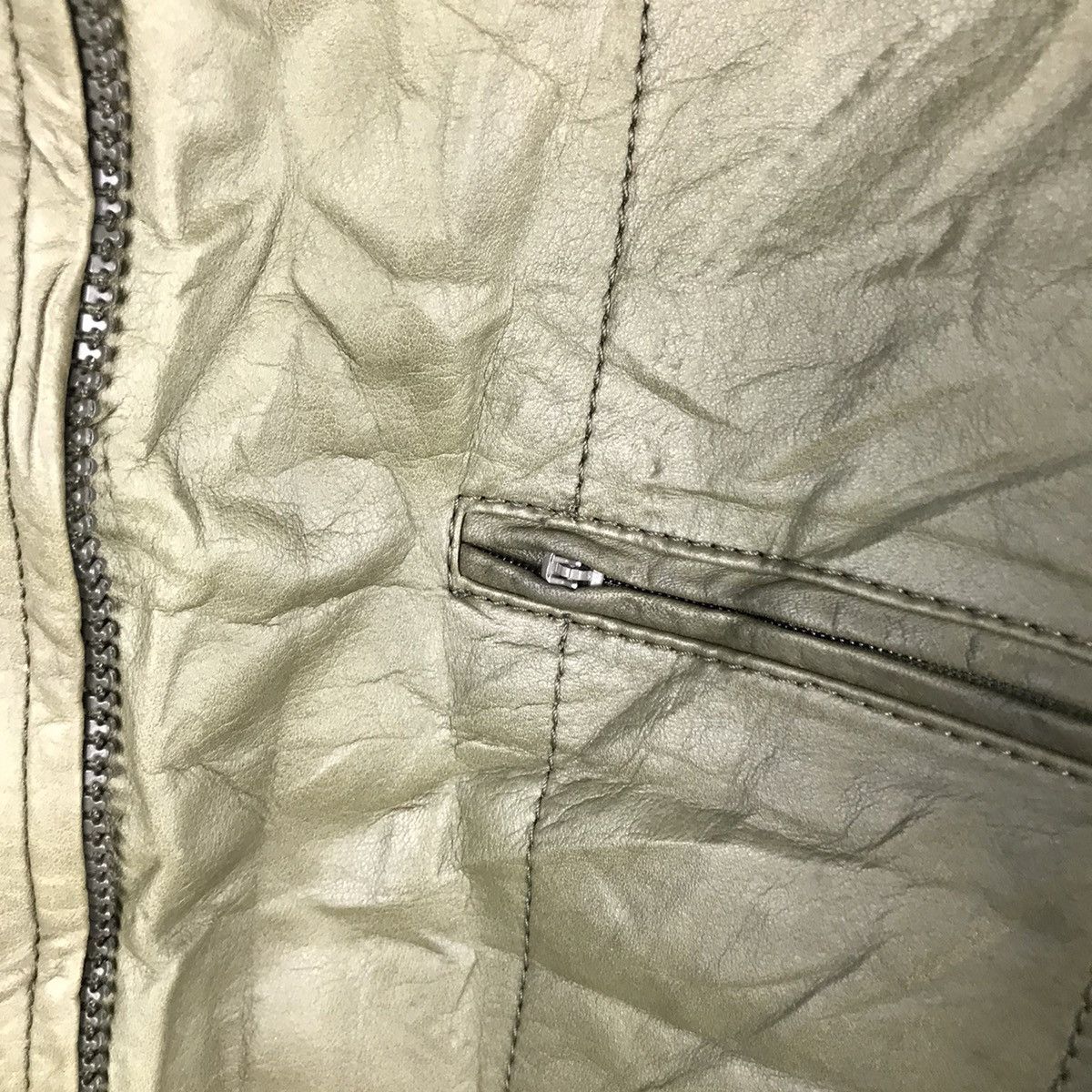 Japanese Brand × Vintage Vintage Japanese Robert Cotontoch Leather Khaki Green Jacket Size US M / EU 48-50 / 2 - 8 Thumbnail