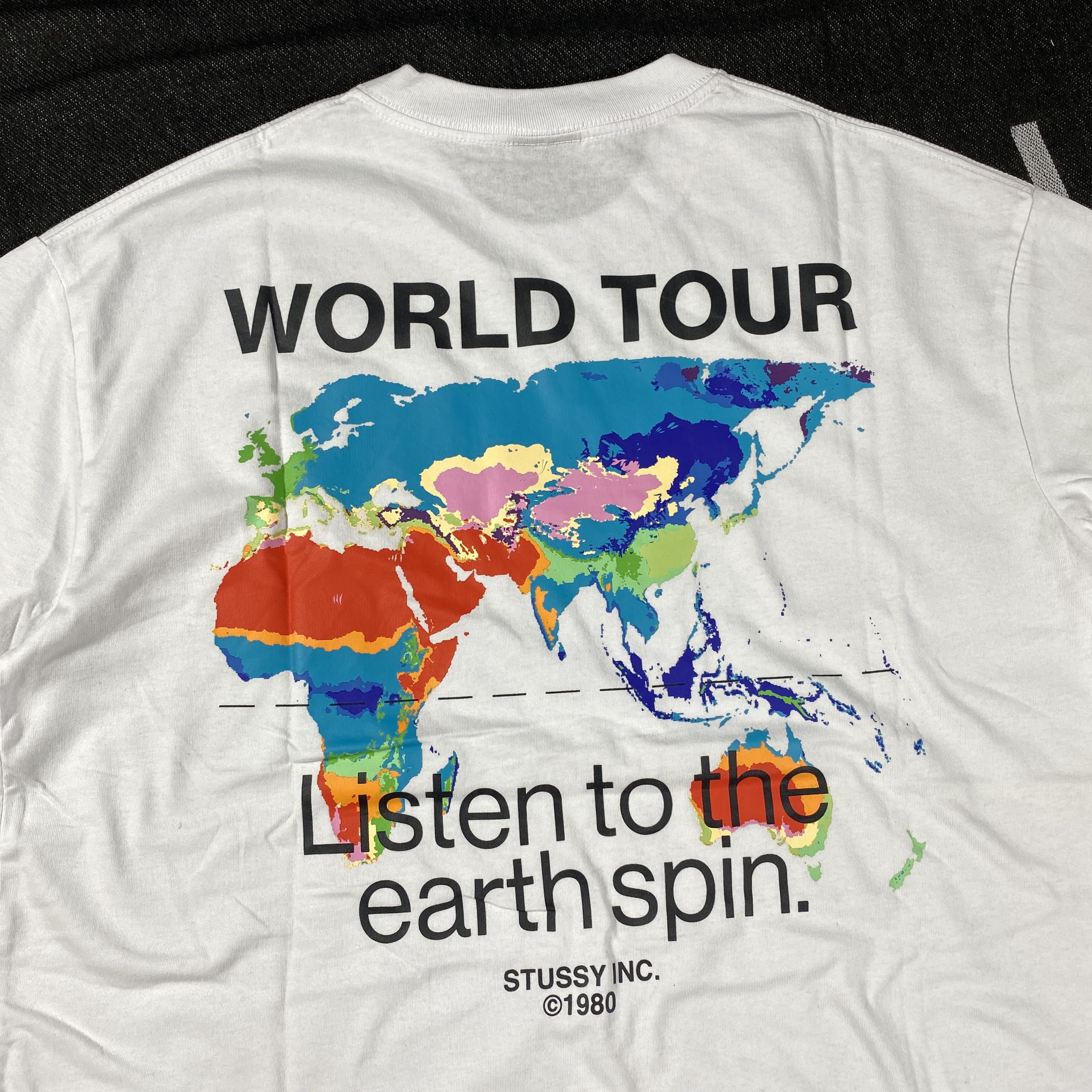 Streetwear × Stussy × Vintage EARTH SPIN STUSSY TEE Y2K