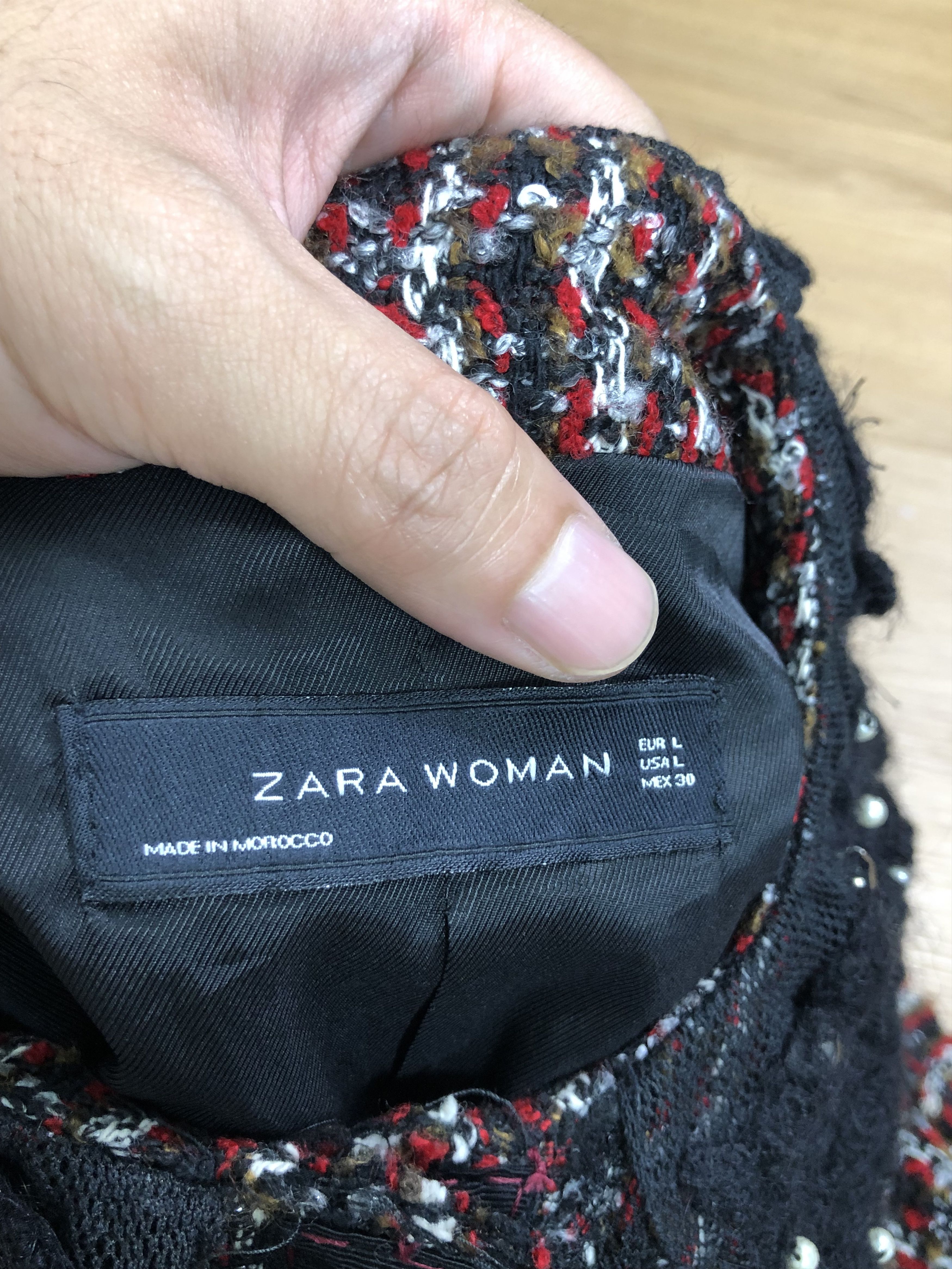 Zara ZARA WOMAN PEARLS TWEED KNIT JACKET Size M / US 6-8 / IT 42-44 - 9 Thumbnail