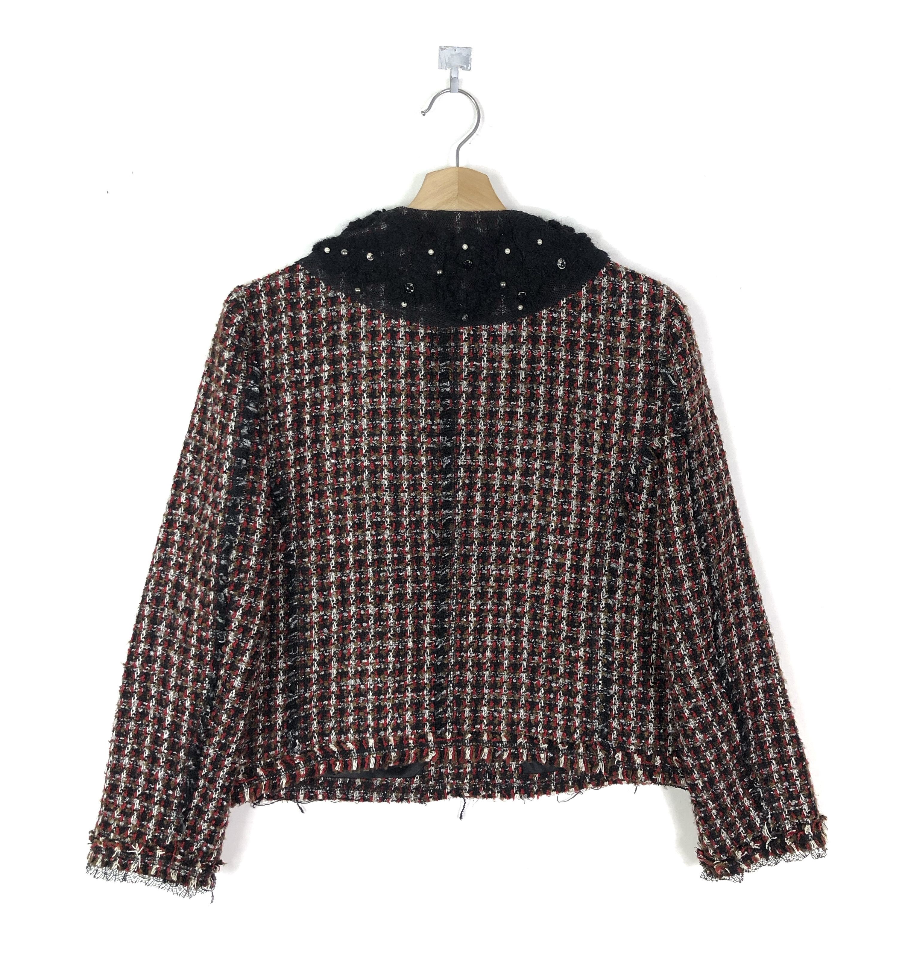 Zara ZARA WOMAN PEARLS TWEED KNIT JACKET Size M / US 6-8 / IT 42-44 - 2 Thumbnail