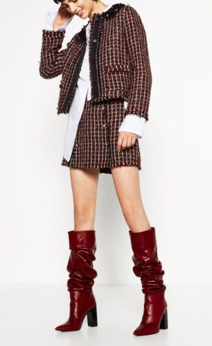 Zara ZARA WOMAN PEARLS TWEED KNIT JACKET Size M / US 6-8 / IT 42-44 - 12 Thumbnail