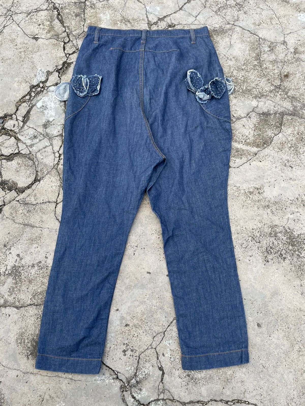 Issey Miyake VTG Ne-net Issey Miyake Drop Crotch Jeans Baggy Pants Denim Size 30" / US 8 / IT 44 - 2 Thumbnail