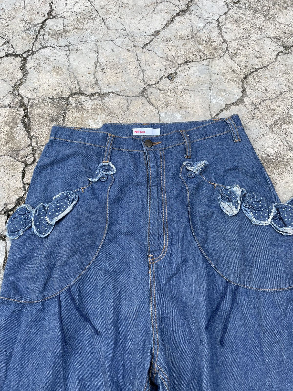 Issey Miyake VTG Ne-net Issey Miyake Drop Crotch Jeans Baggy Pants Denim Size 30" / US 8 / IT 44 - 6 Thumbnail
