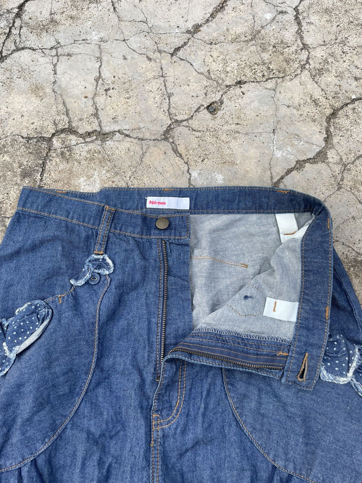 Issey Miyake VTG Ne-net Issey Miyake Drop Crotch Jeans Baggy Pants Denim Size 30" / US 8 / IT 44 - 3 Thumbnail