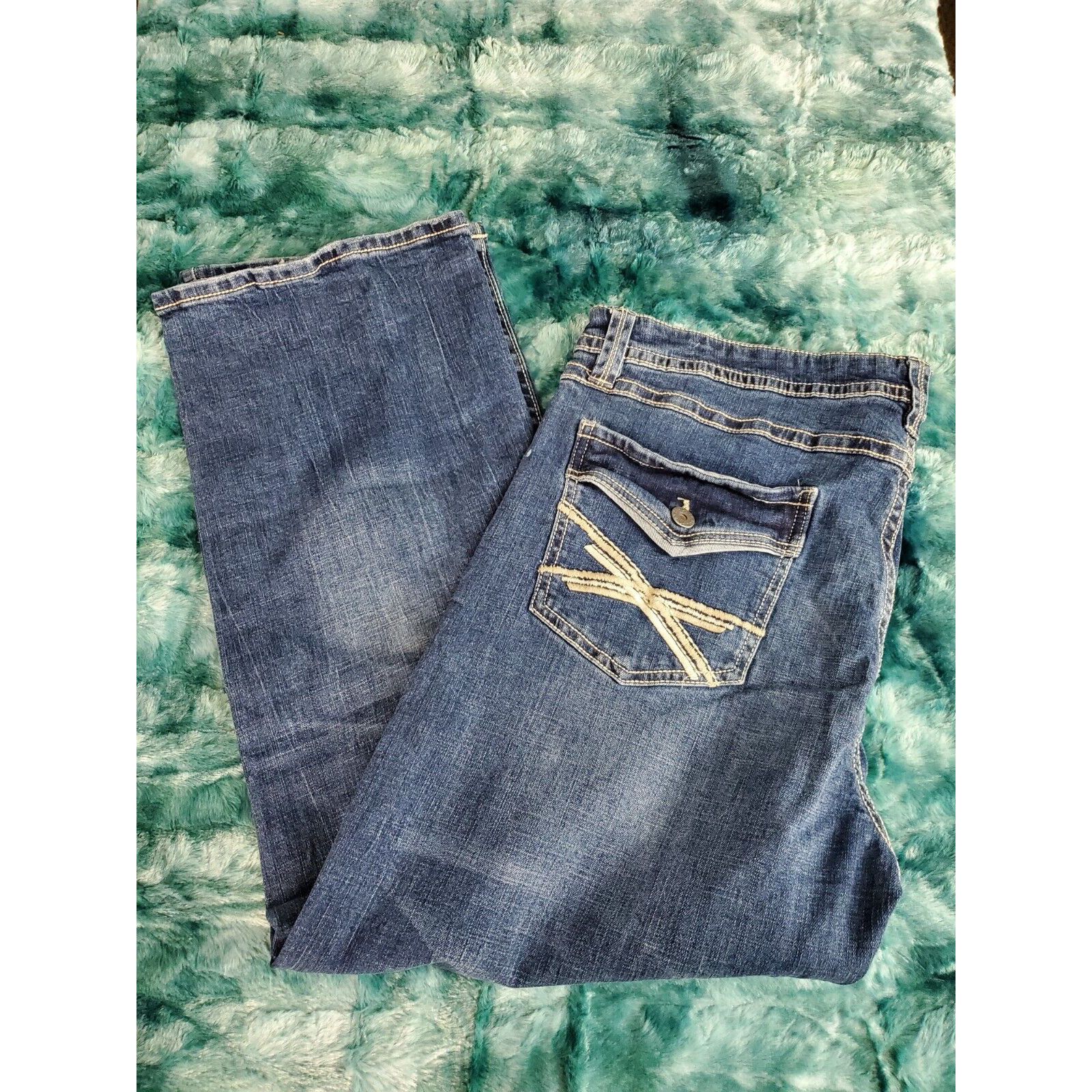 Jeans Homme Axel Slim Boot Dark Wash Bleu - Taille 38x30, Occasion Excellent état, Stretch
