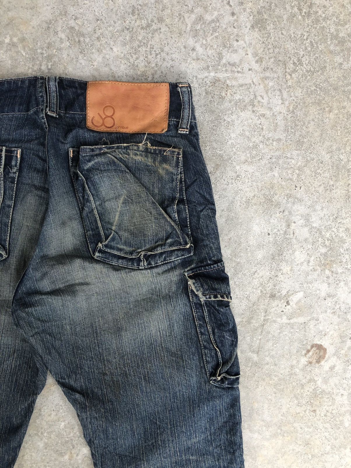 Johnbull Vintage John Bull Distressed Jeans Cargo Pants Size US 31 - 10 Thumbnail