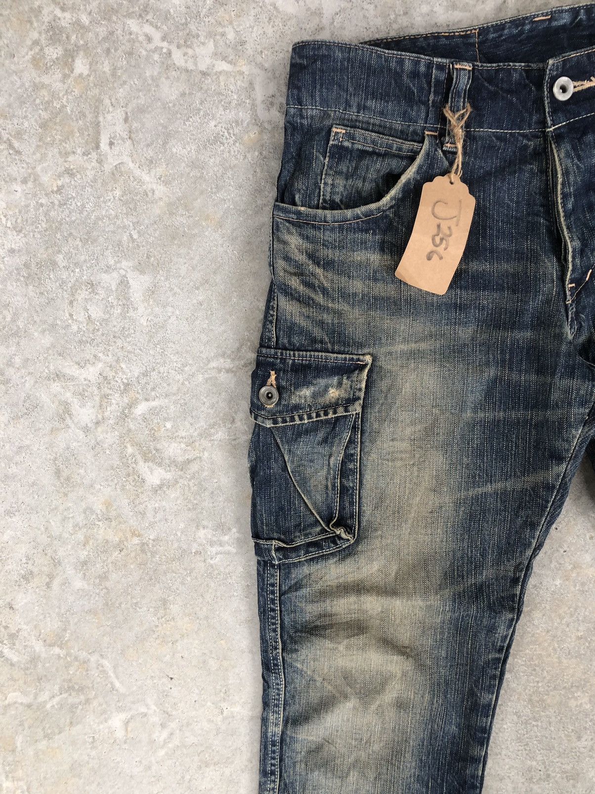 Johnbull Vintage John Bull Distressed Jeans Cargo Pants Size US 31 - 4 Thumbnail