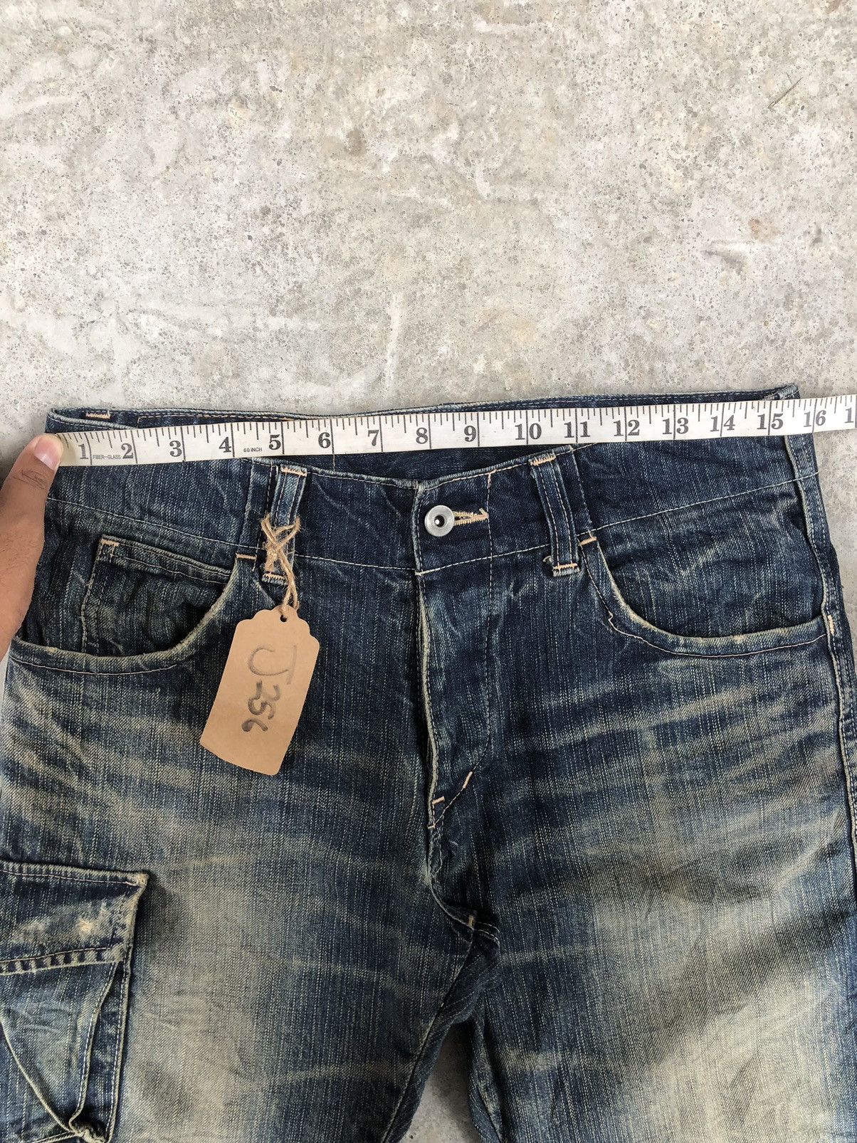 Johnbull Vintage John Bull Distressed Jeans Cargo Pants Size US 31 - 15 Thumbnail