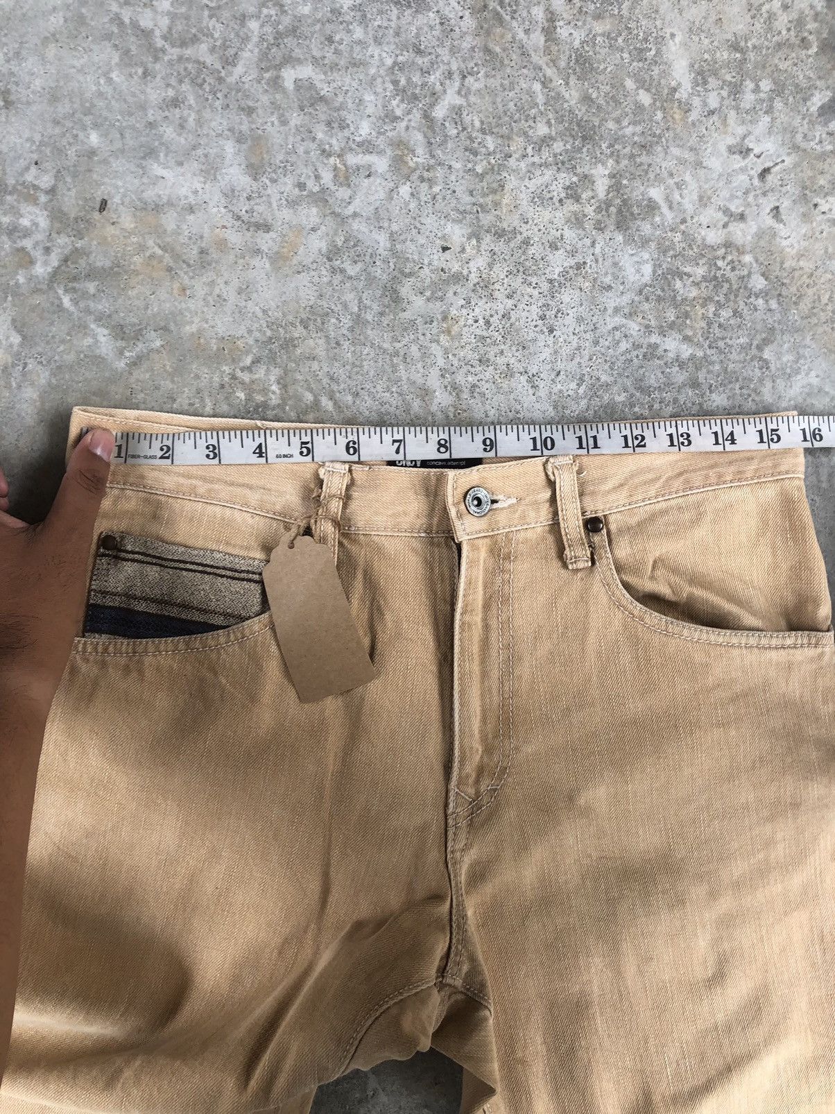 Japanese Brand Japanese Concave attempt Single Pocket Distressed Blanket Size US 31 - 17 Thumbnail