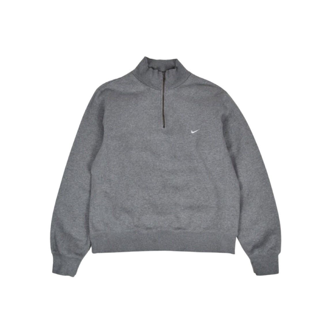 Nike × Vintage Nike Vintage Small Swoosh 1/4 Zip Sweatshirt Size US M / EU 48-50 / 2 - 1 Thumbnail