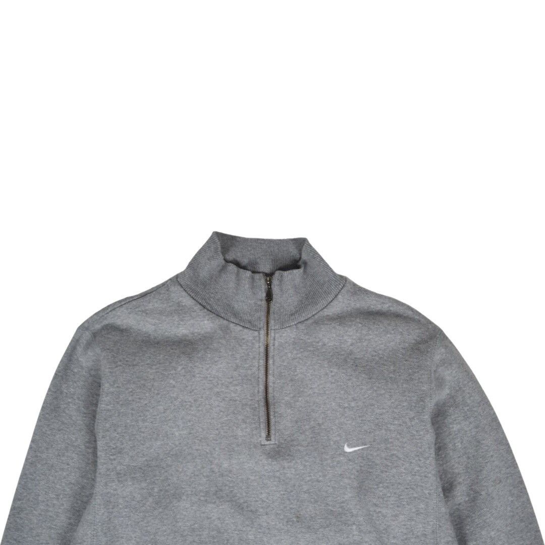 Nike × Vintage Nike Vintage Small Swoosh 1/4 Zip Sweatshirt Size US M / EU 48-50 / 2 - 2 Thumbnail