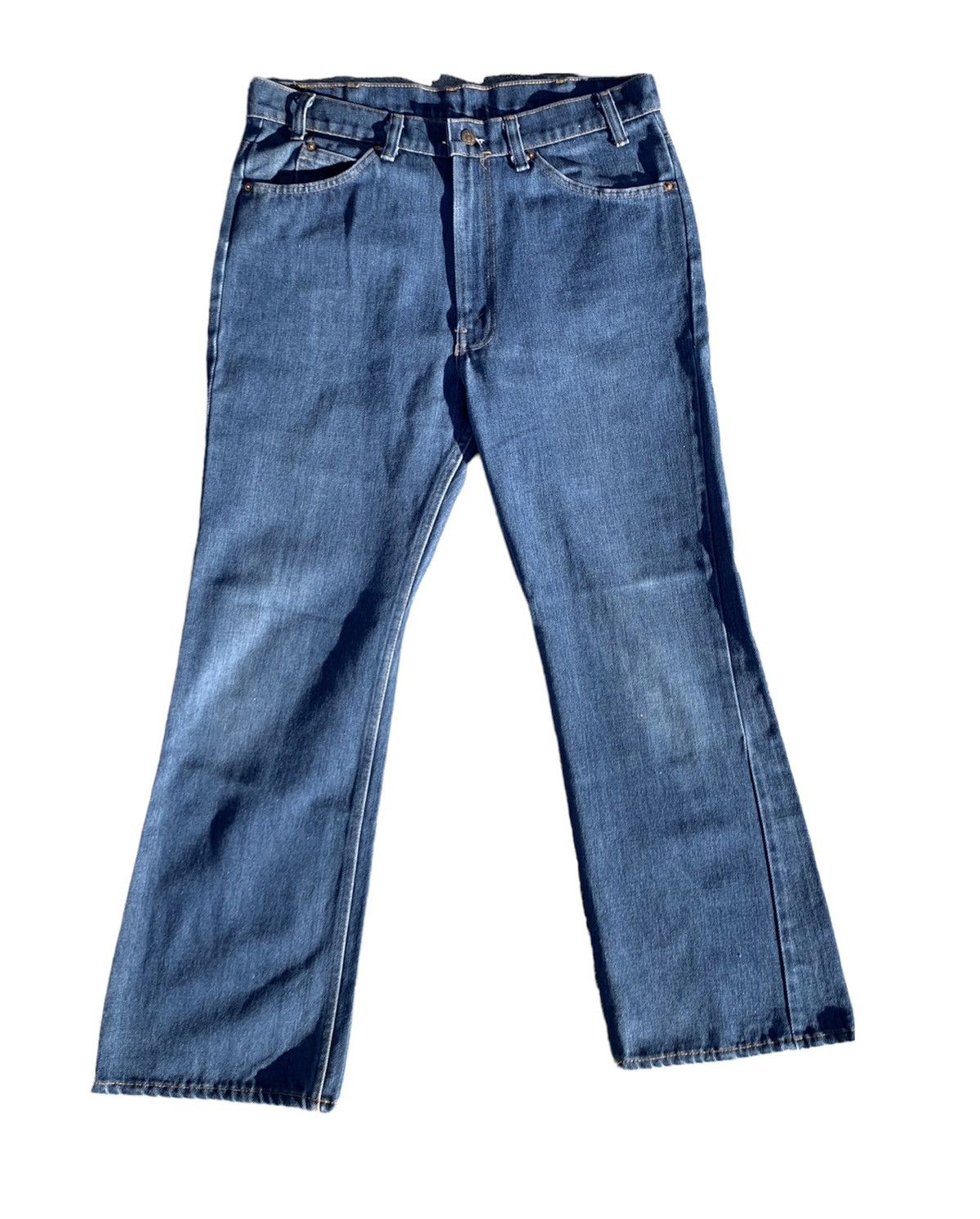 Vintage 70s Levi’s 517 Orange Tab Flare Jeans 36x30