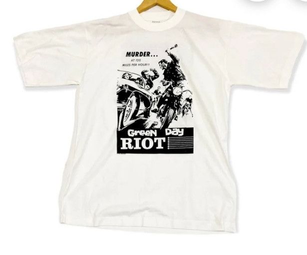 Vintage Vintage 90s GreenDay Riot Promo Tour Tshirt | Grailed