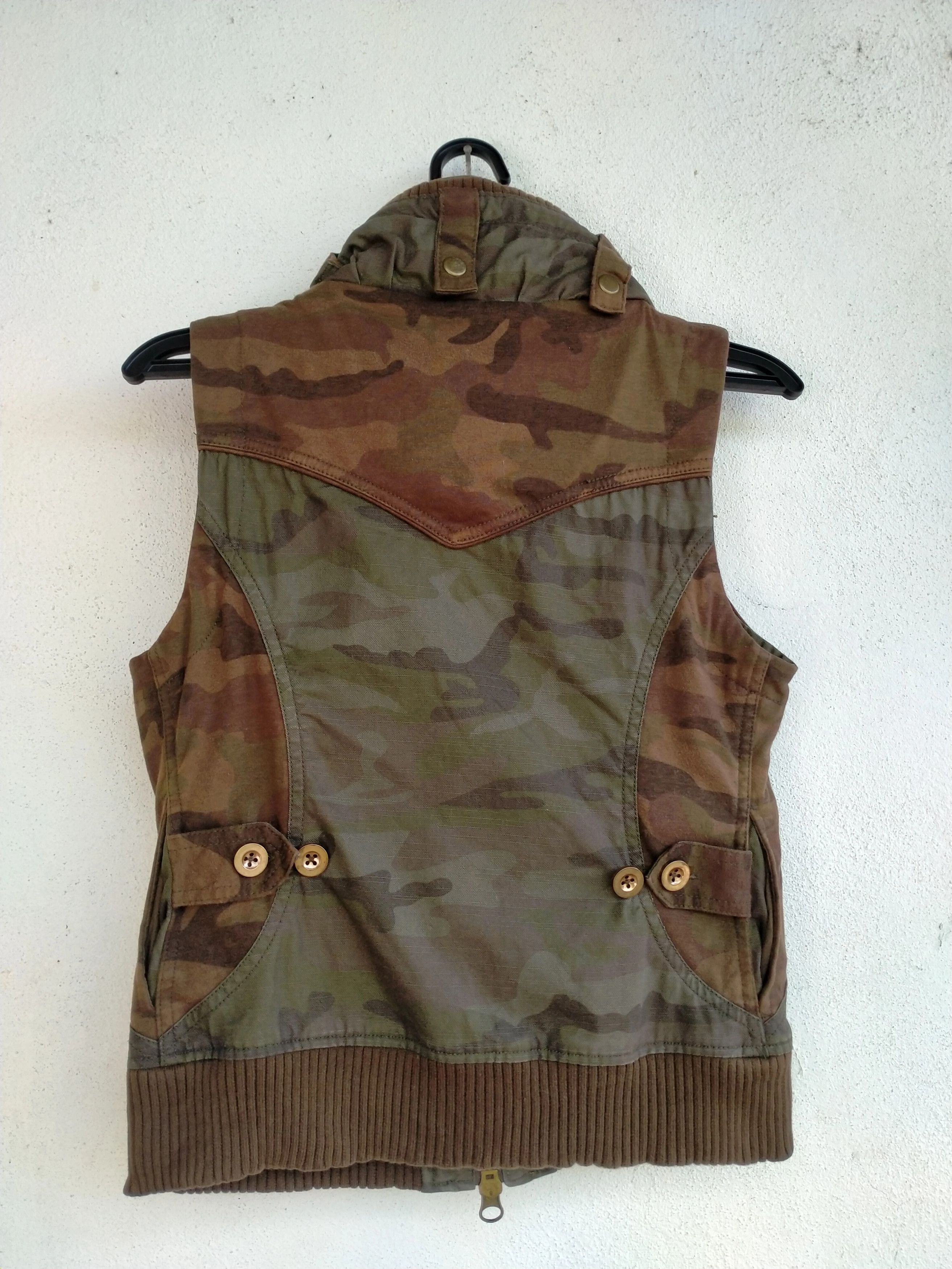 Japanese Brand Camo Tactical Vest Multipocket Military Style Size S / US 4 / IT 40 - 8 Thumbnail