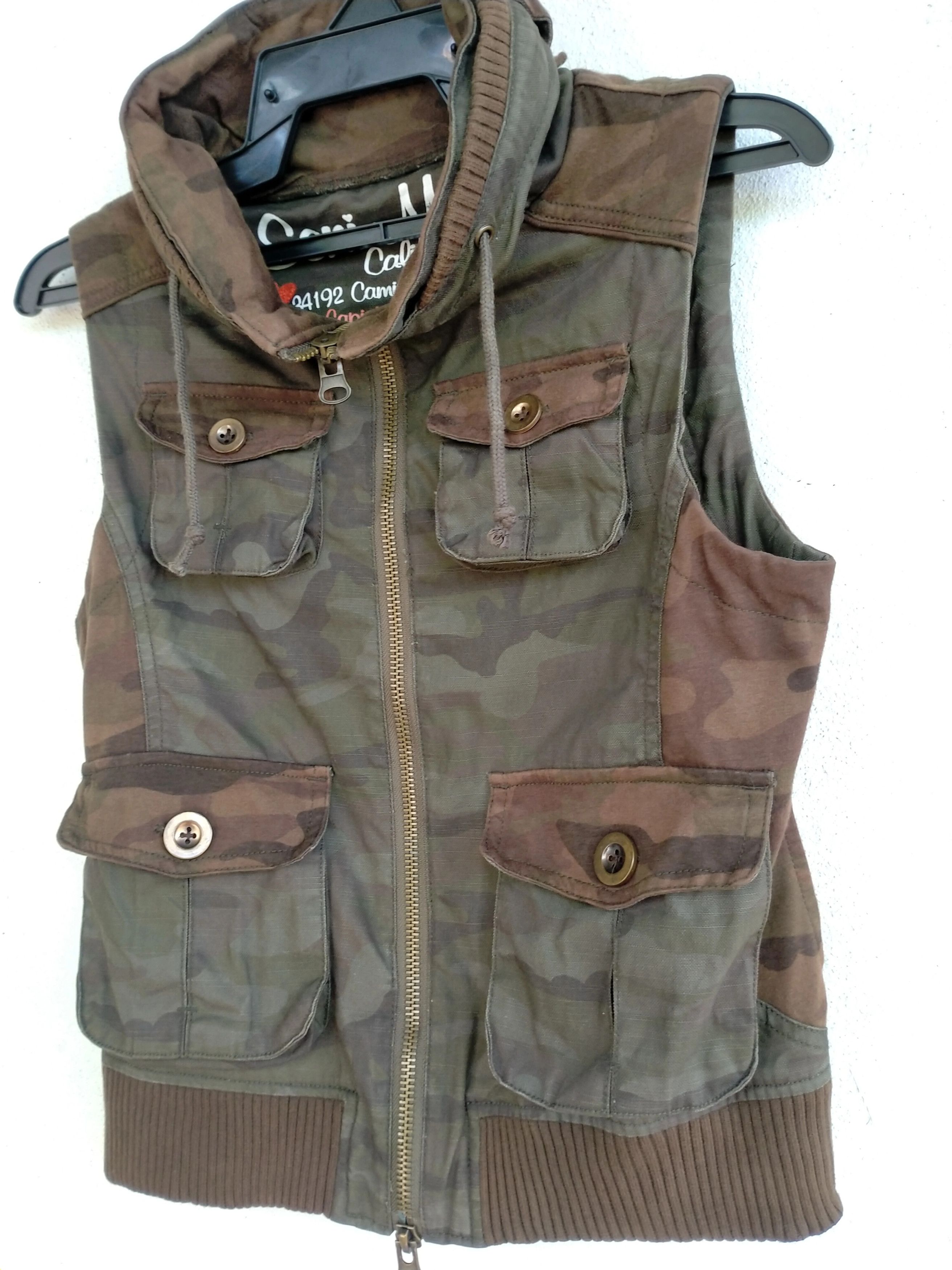 Japanese Brand Camo Tactical Vest Multipocket Military Style Size S / US 4 / IT 40 - 2 Thumbnail