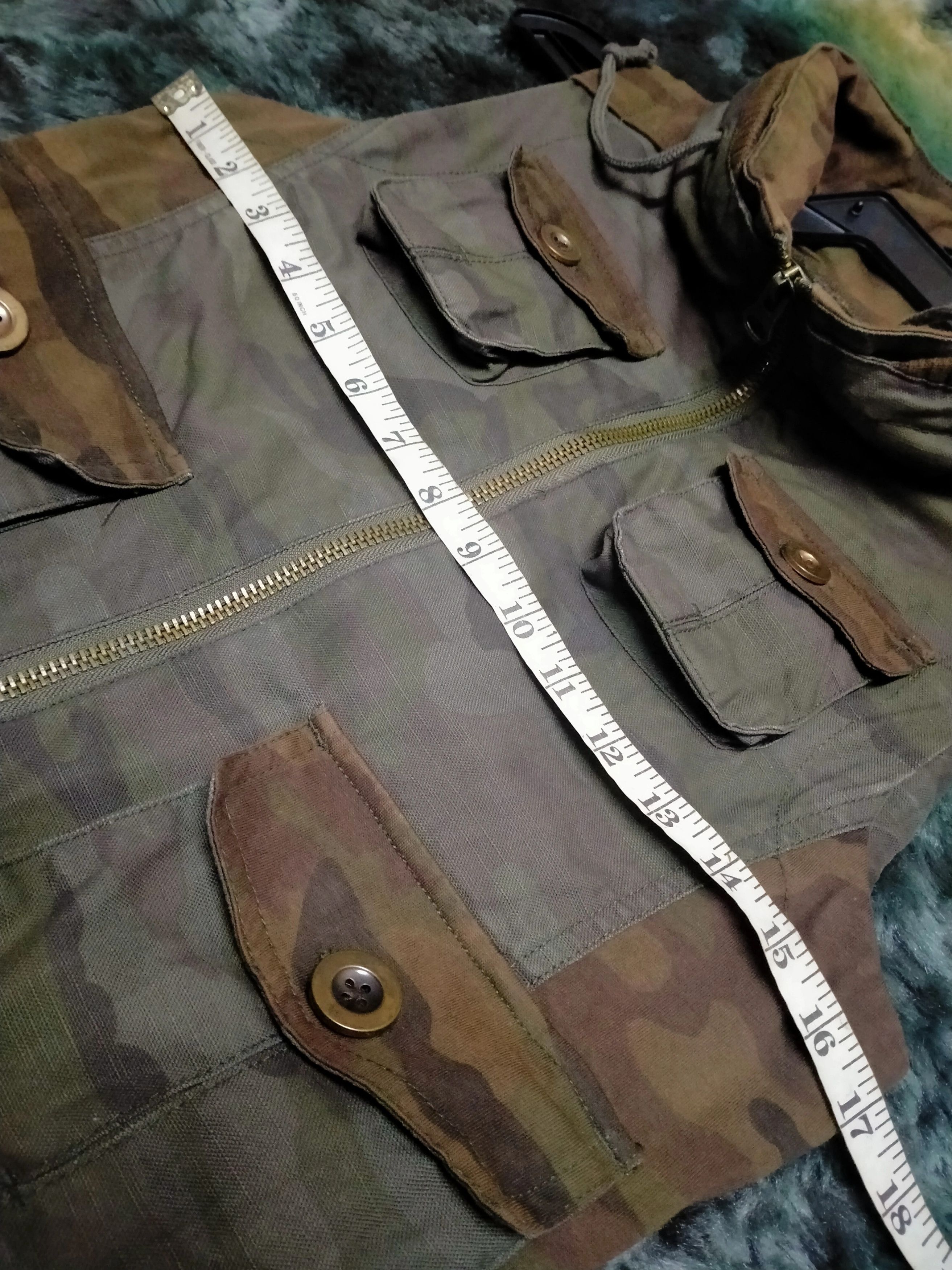 Japanese Brand Camo Tactical Vest Multipocket Military Style Size S / US 4 / IT 40 - 13 Thumbnail